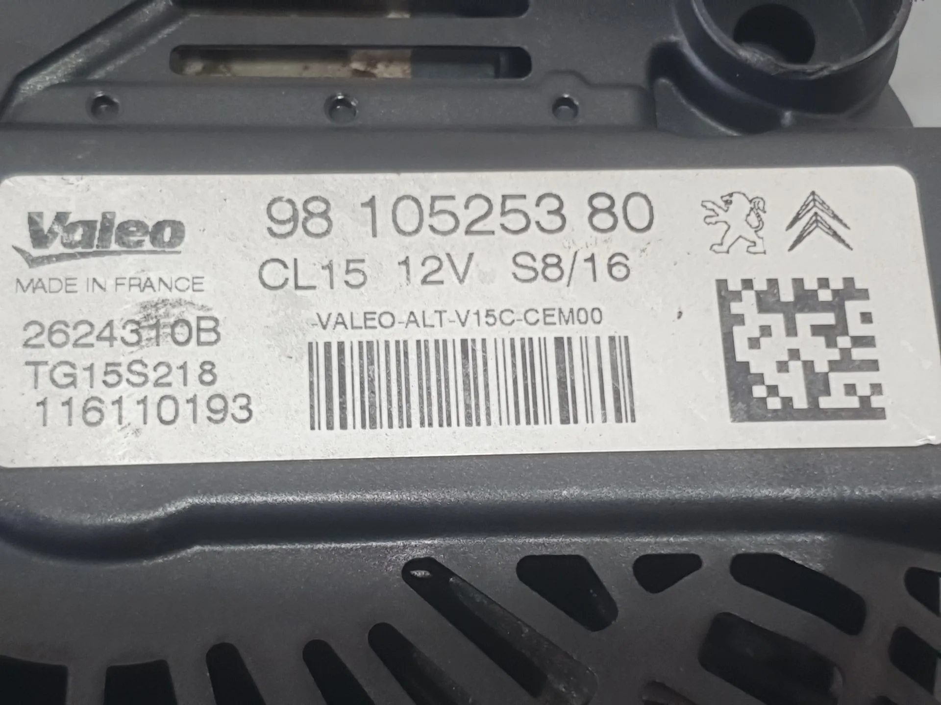 Alternador para Citroën Berlingo Multispace (B9)