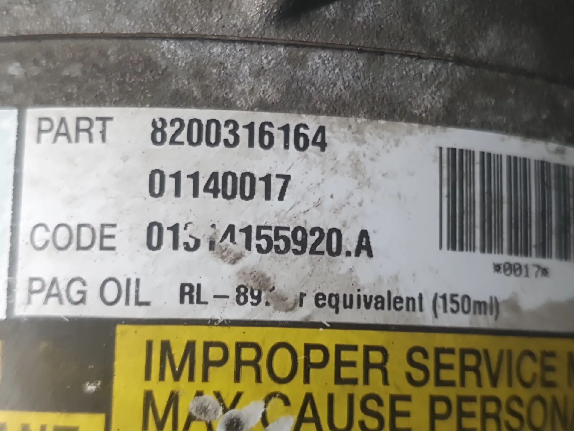 Compresor Aire Acondicionado para Renault Megane Ii (Bm0/1_, Cm0/1_)