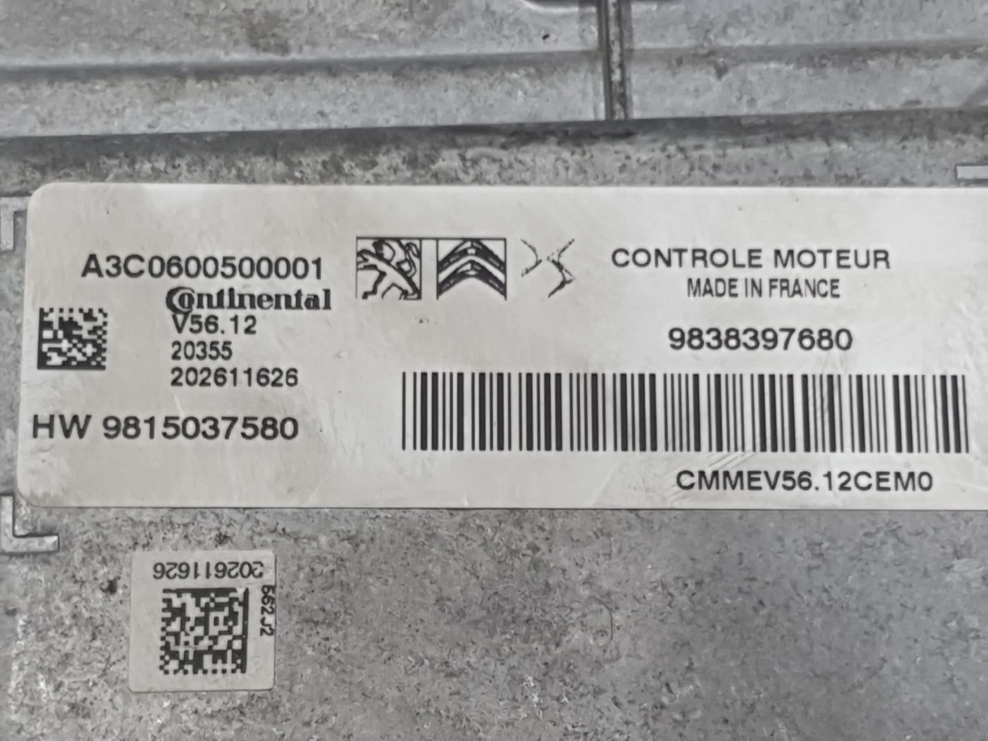 Centralita Motor Uce para Citroën C3 Iii (Sx)