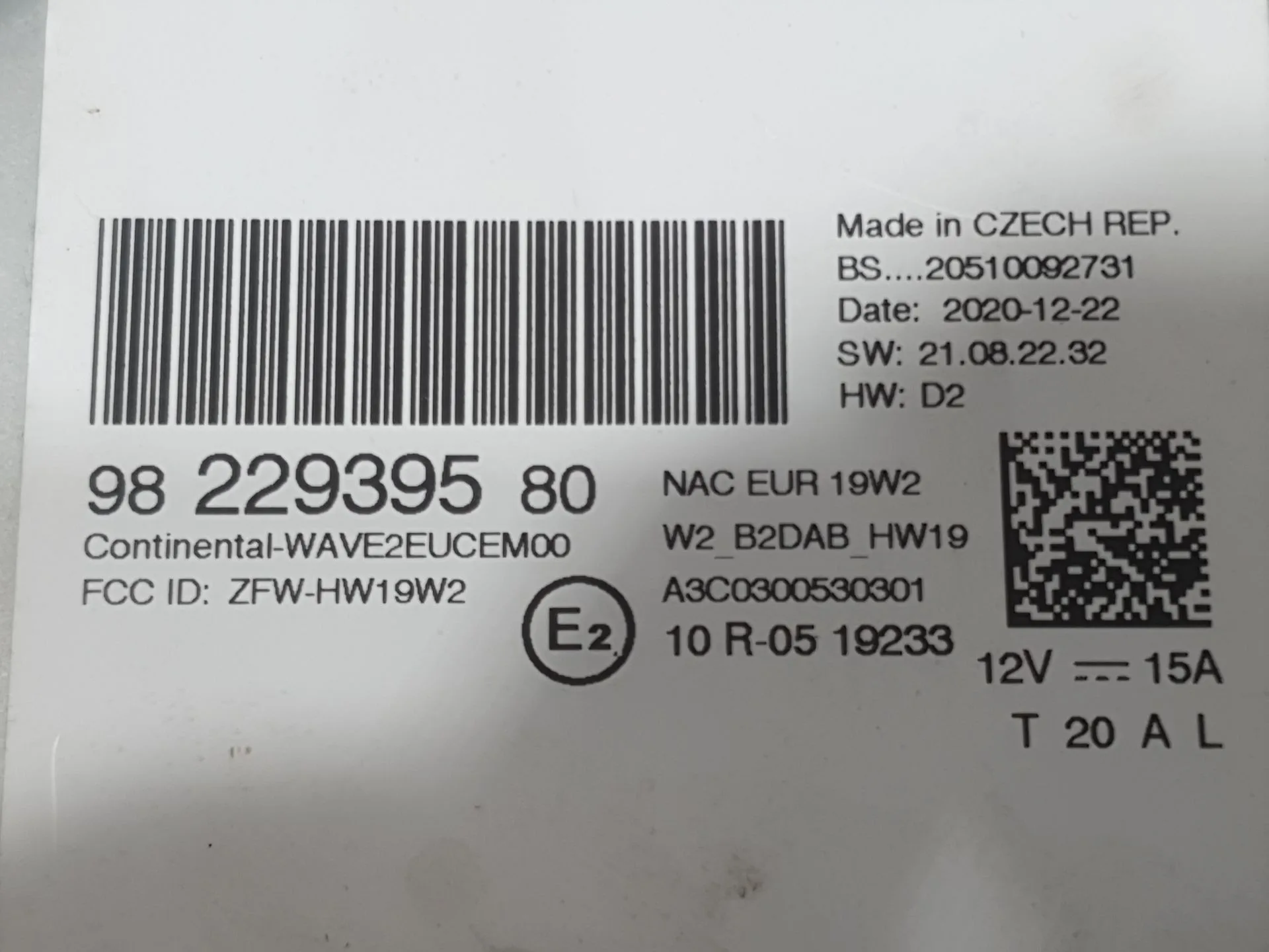 Sistema Audio / Radio para Citroën C3 Iii (Sx)