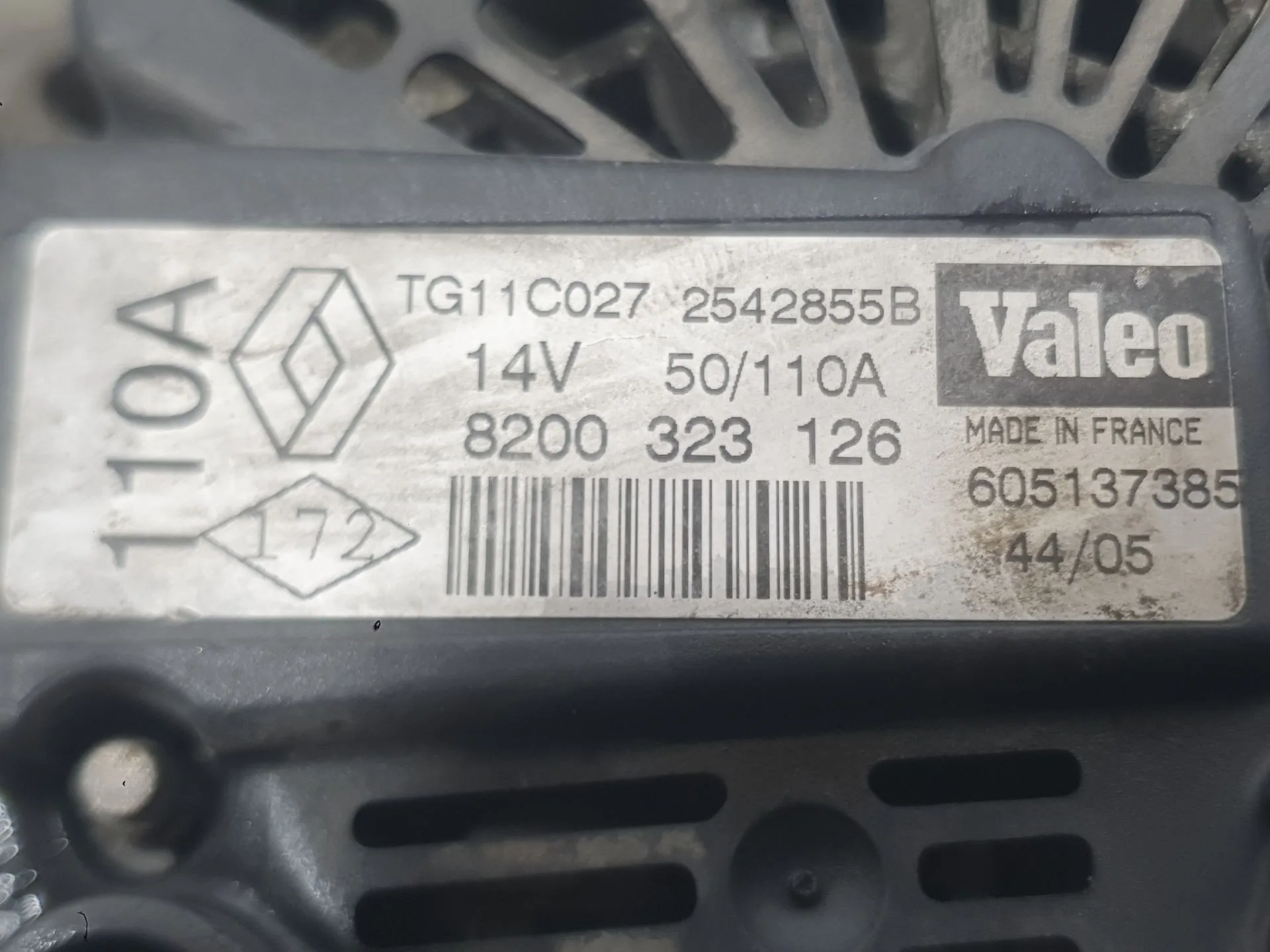 Alternador para Renault Megane Ii (Bm0/1_, Cm0/1_)
