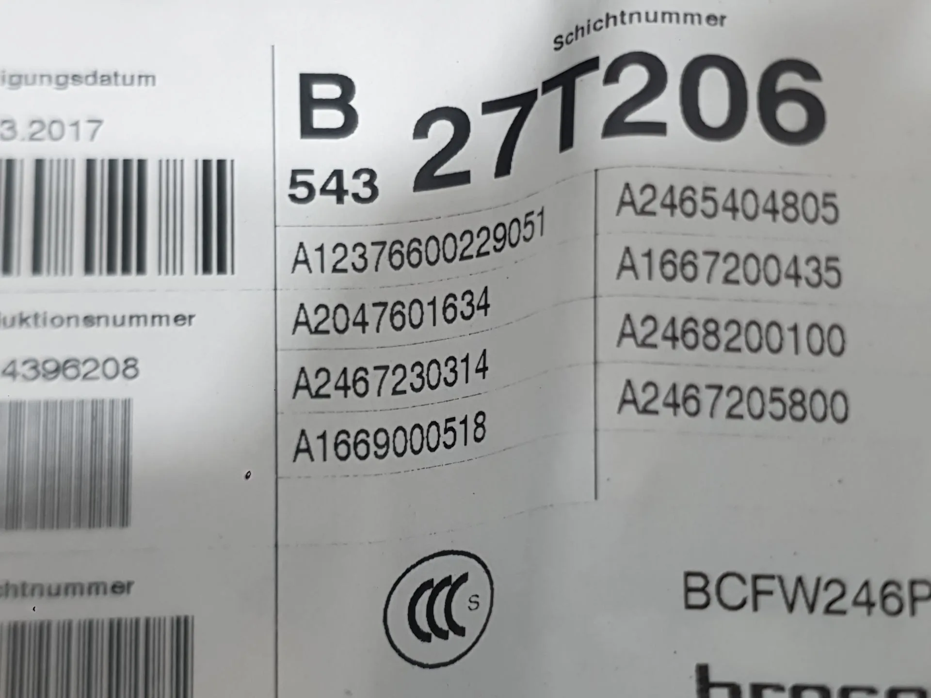 Elevalunas Delantero Derecho para Mercedes-Benz Clase B Sports Tourer (W246, W242)