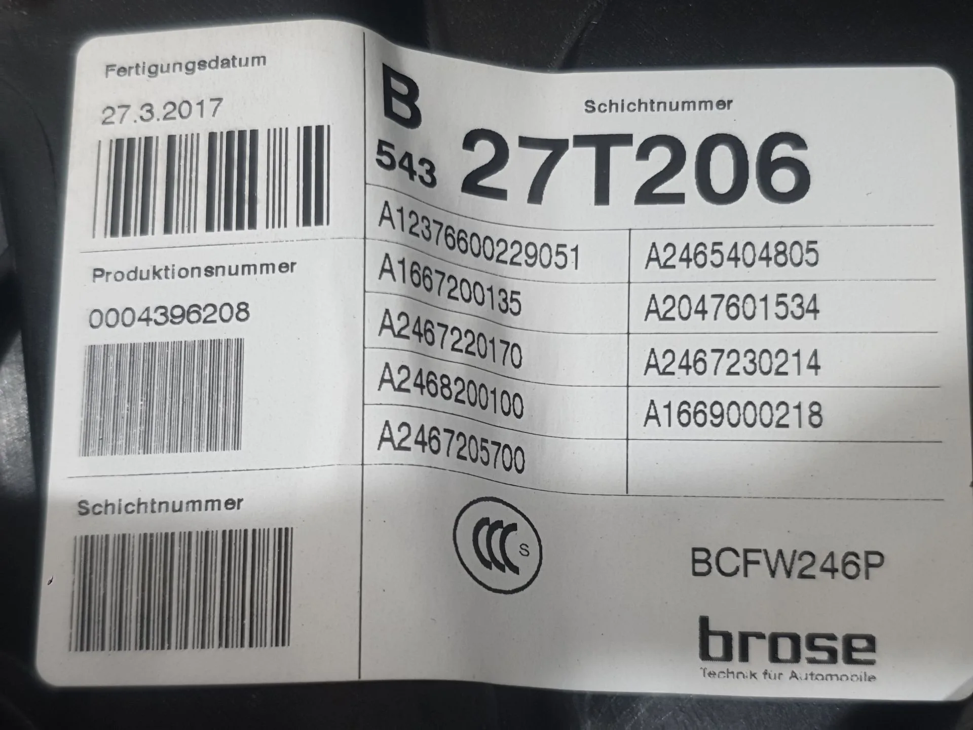 Elevalunas Delantero Izquierdo para Mercedes-Benz Clase B Sports Tourer (W246, W242)