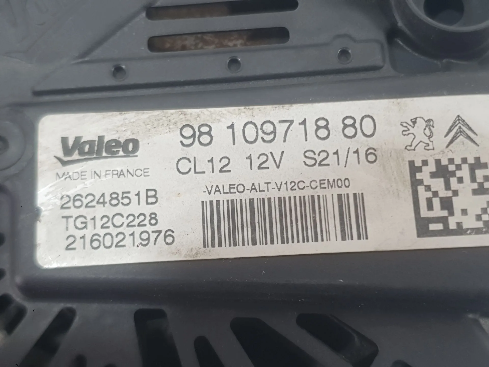 Alternador para Citroën C4 Cactus