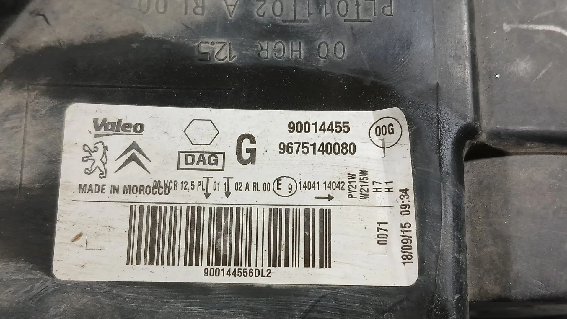 Faro Izquierdo para Citroën C-Elysee (Dd_)