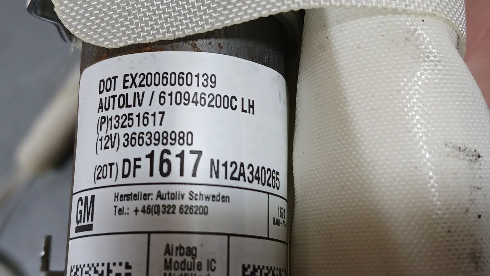Airbag Cortina Delantero Izquierdo para Opel Astra J Sports Tourer (P10)