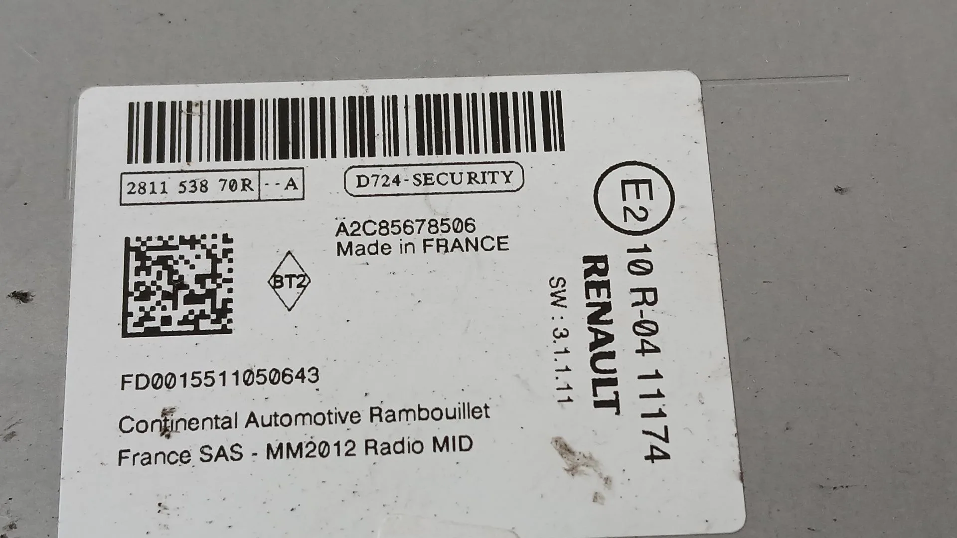 Sistema Audio / Radio para Renault Captur I (J5_, H5_)