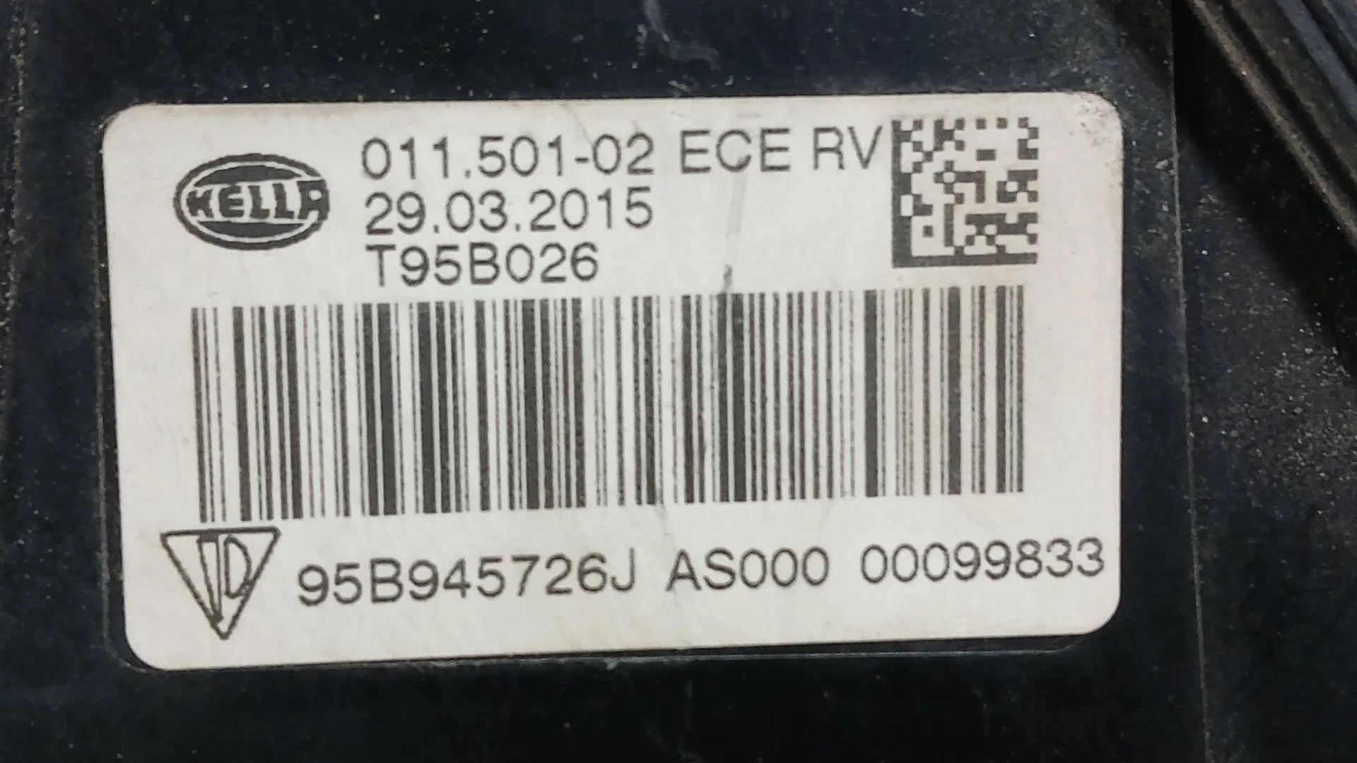 Piloto Trasero Derecho Paragolpes para Porsche Macan (95B)