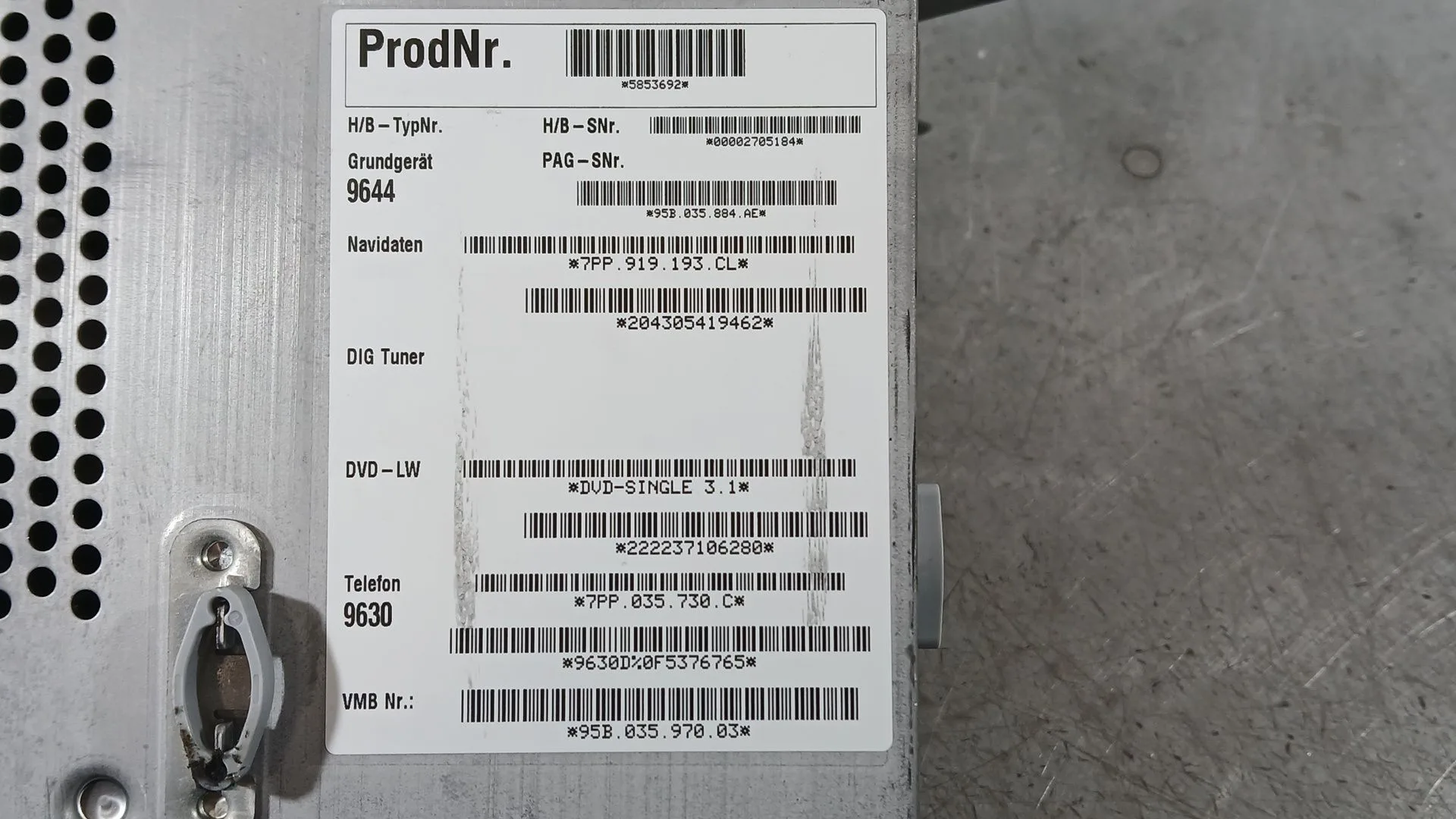 Sistema Navegacion Gps para Porsche Macan (95B)