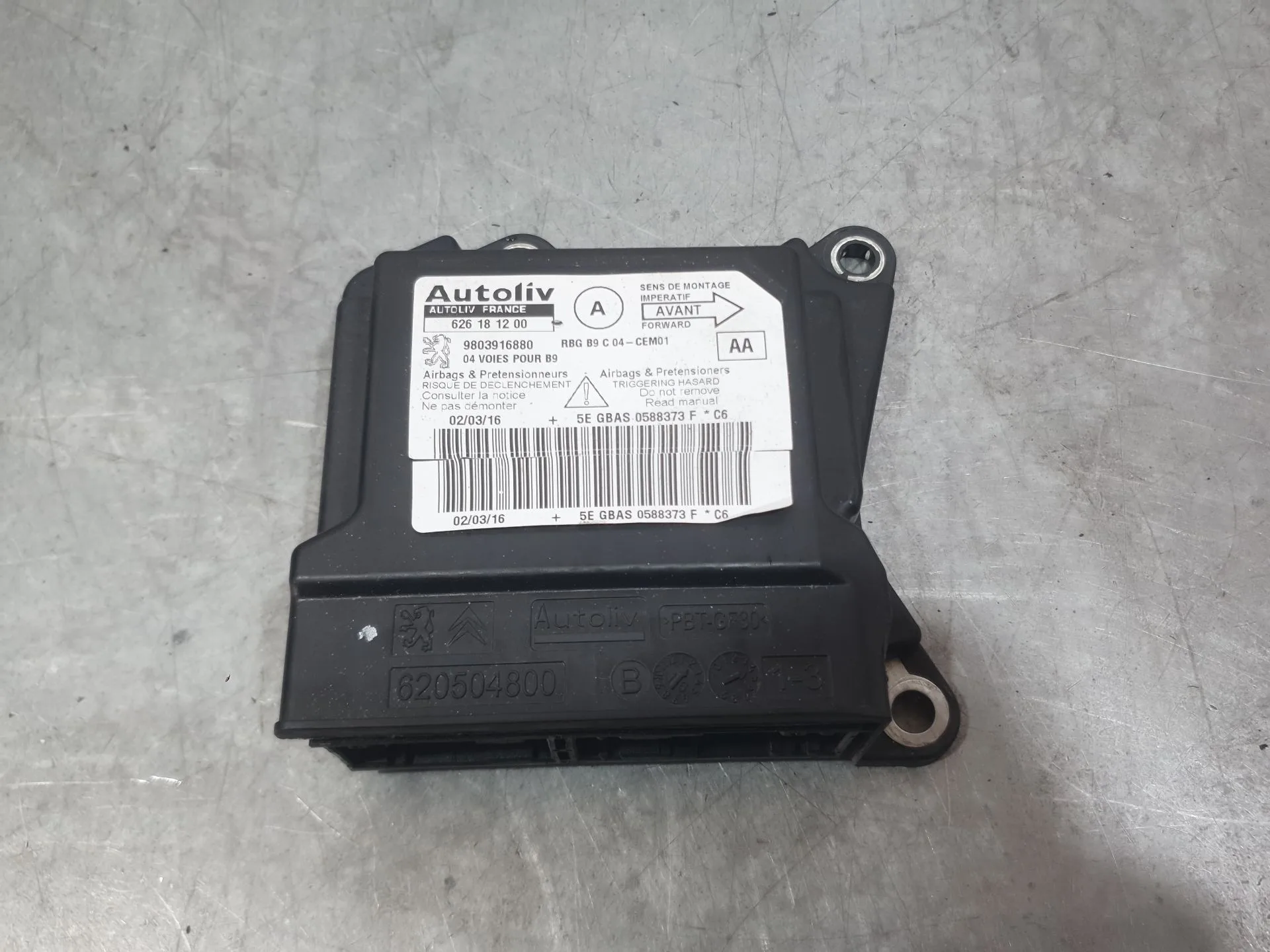 Airbag Delantero Izquierdo para Citroën Berlingo Multispace (B9)