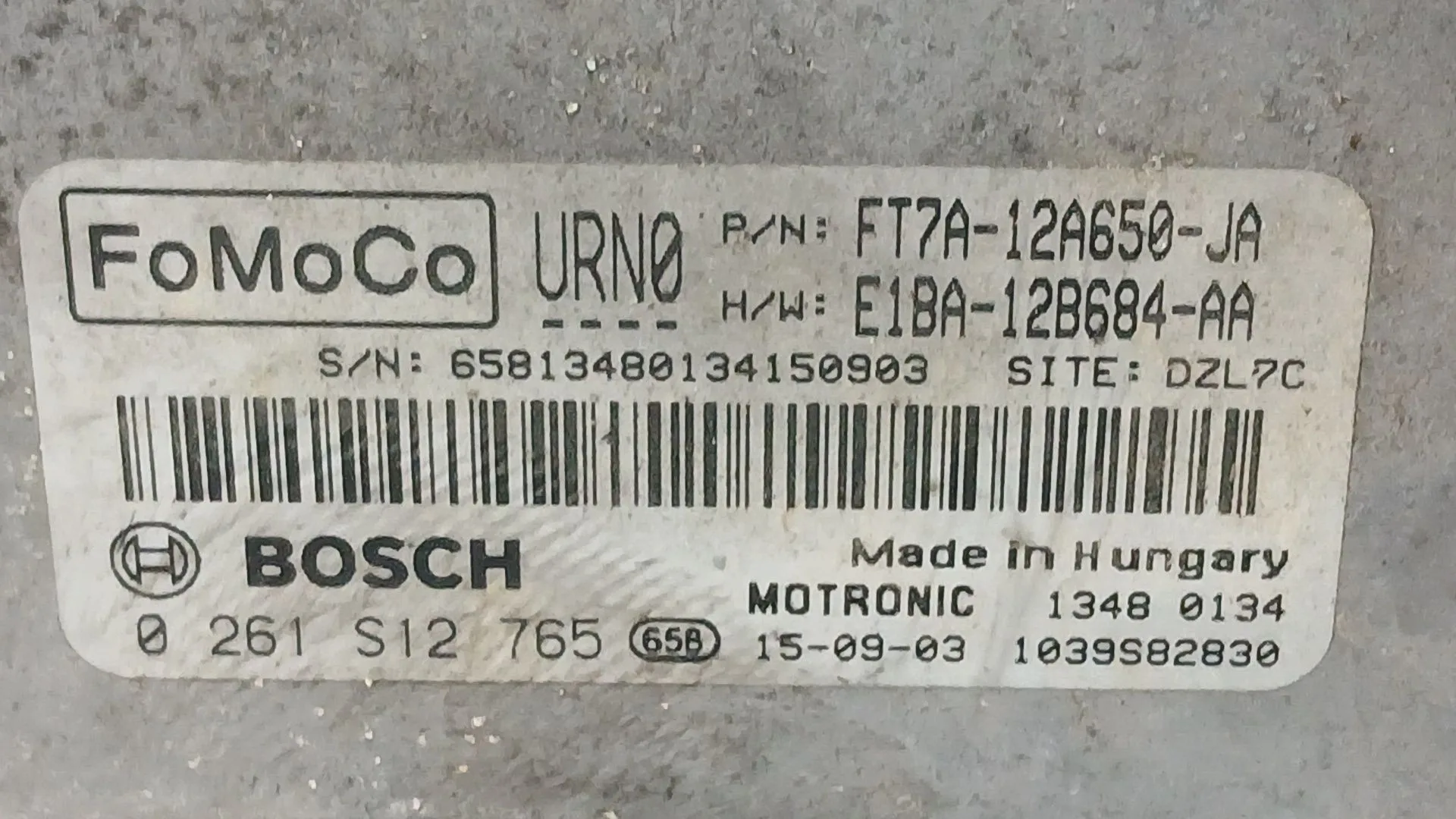 Centralita Motor Uce para Ford Tourneo Courier B460 Monospace