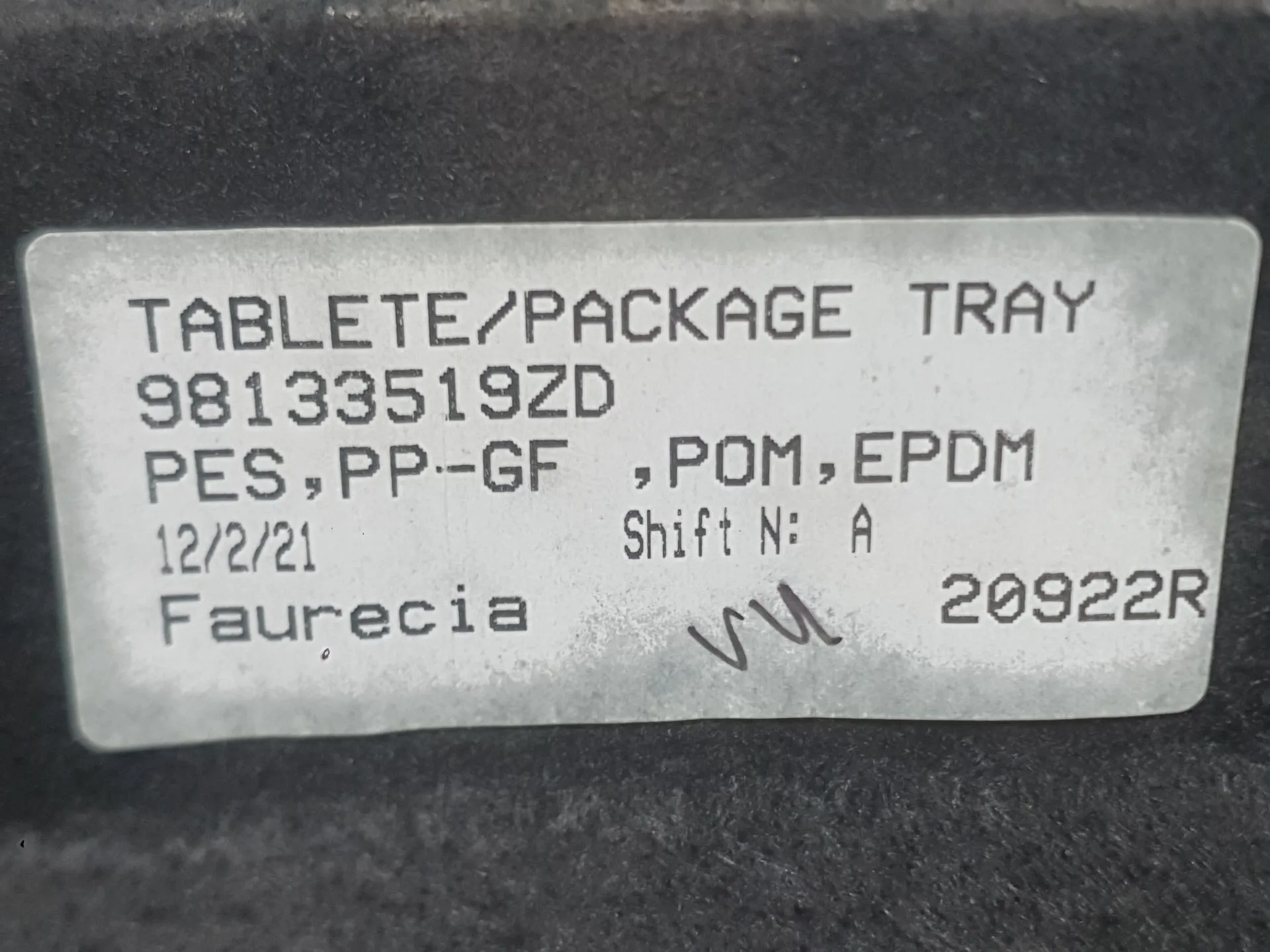 Bandeja Trasera para Citroën C3 Iii (Sx)