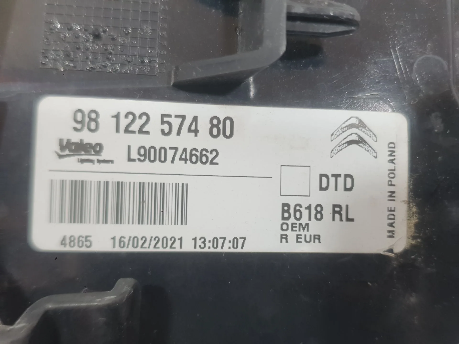 Piloto Trasero Derecho para Citroën C3 Iii (Sx)