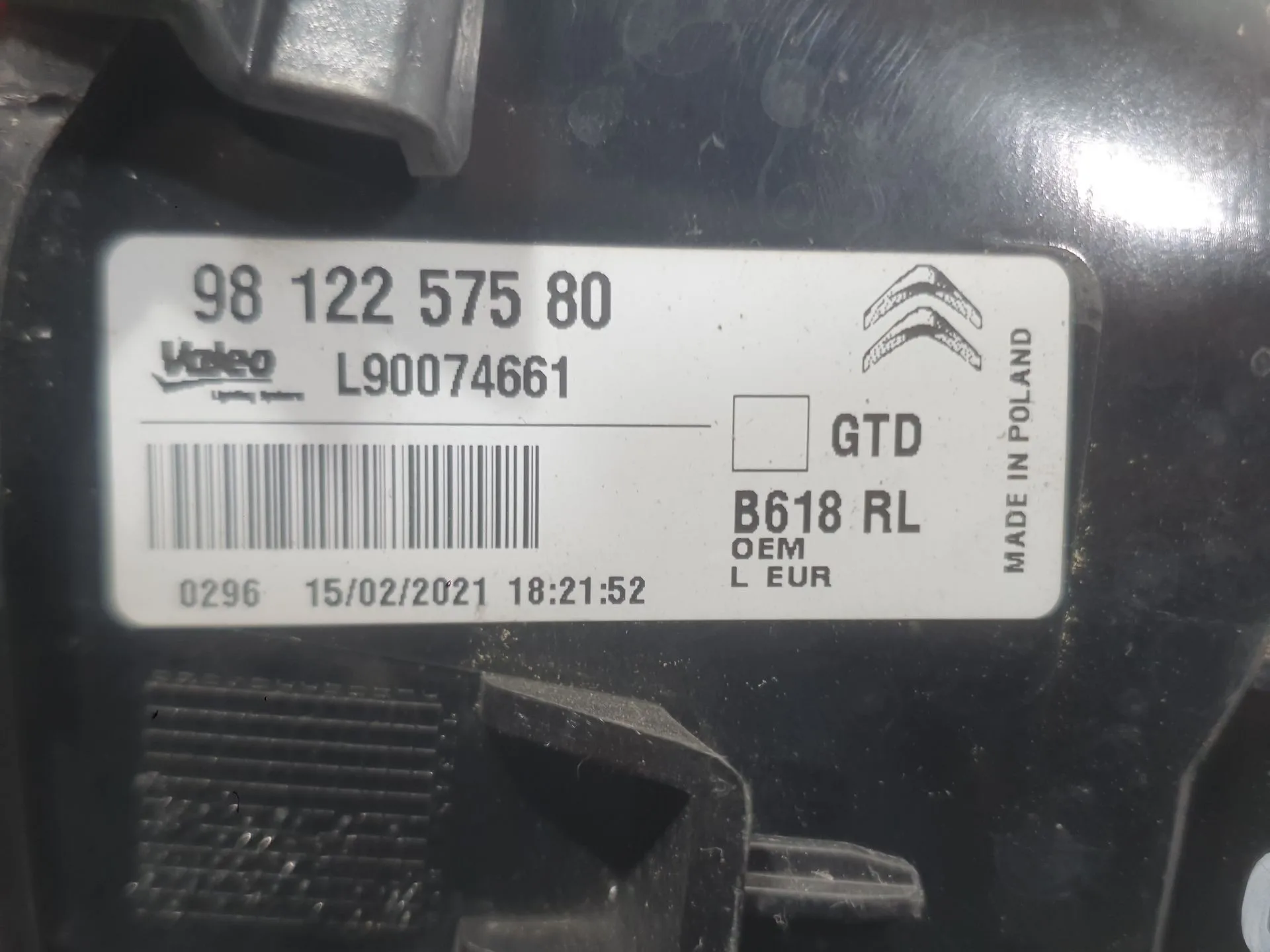 Piloto Trasero Izquierdo para Citroën C3 Iii (Sx)