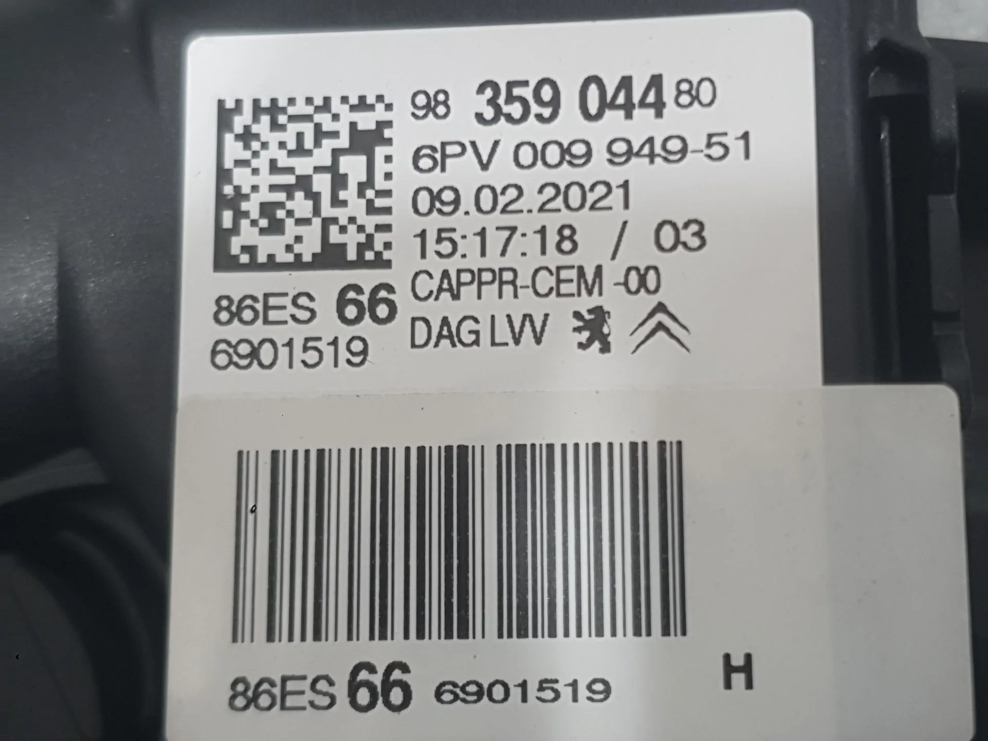 Potenciometro Pedal para Citroën C3 Iii (Sx)