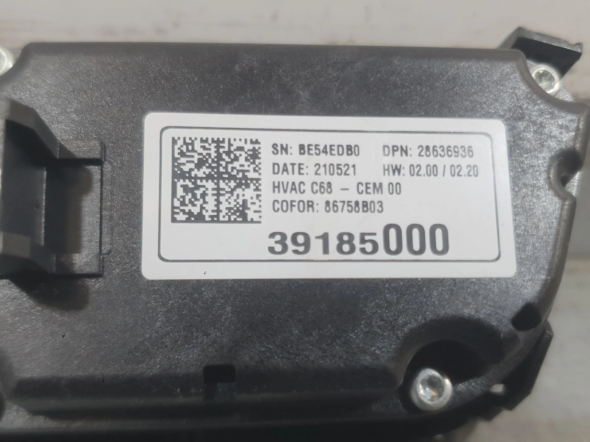 Mando Climatizador para Opel Corsa F (P2Jo)