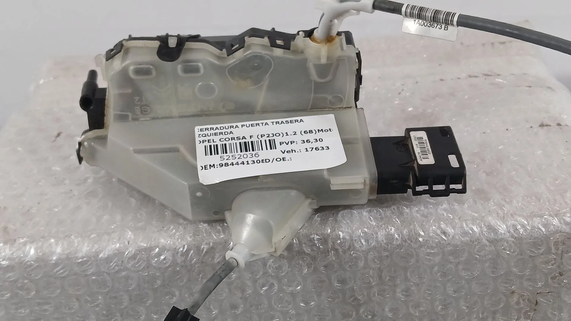 Cerradura Puerta Trasera Izquierda para Opel Corsa F (P2Jo)