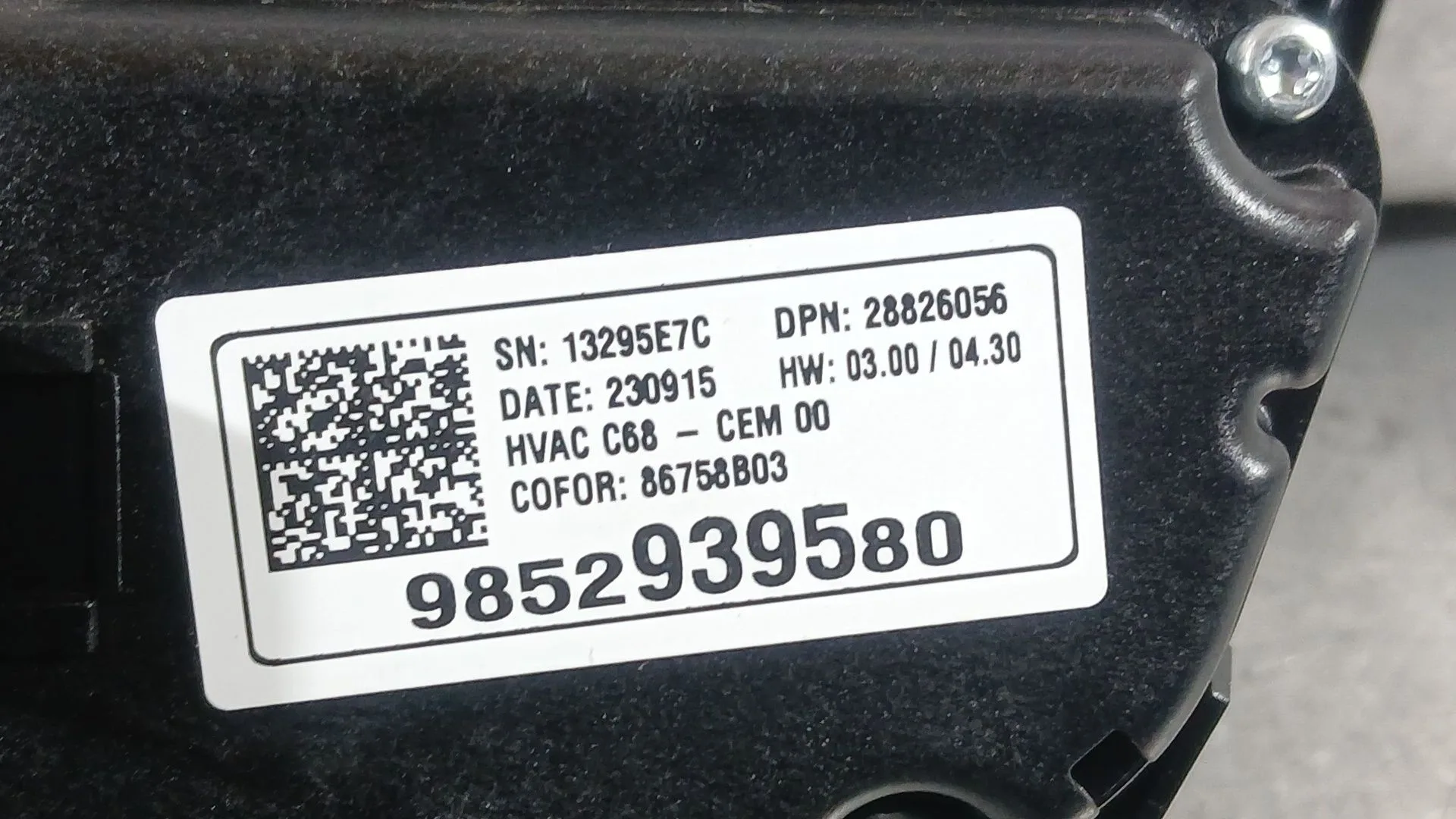 Mando Climatizador para Opel Corsa F (P2Jo)