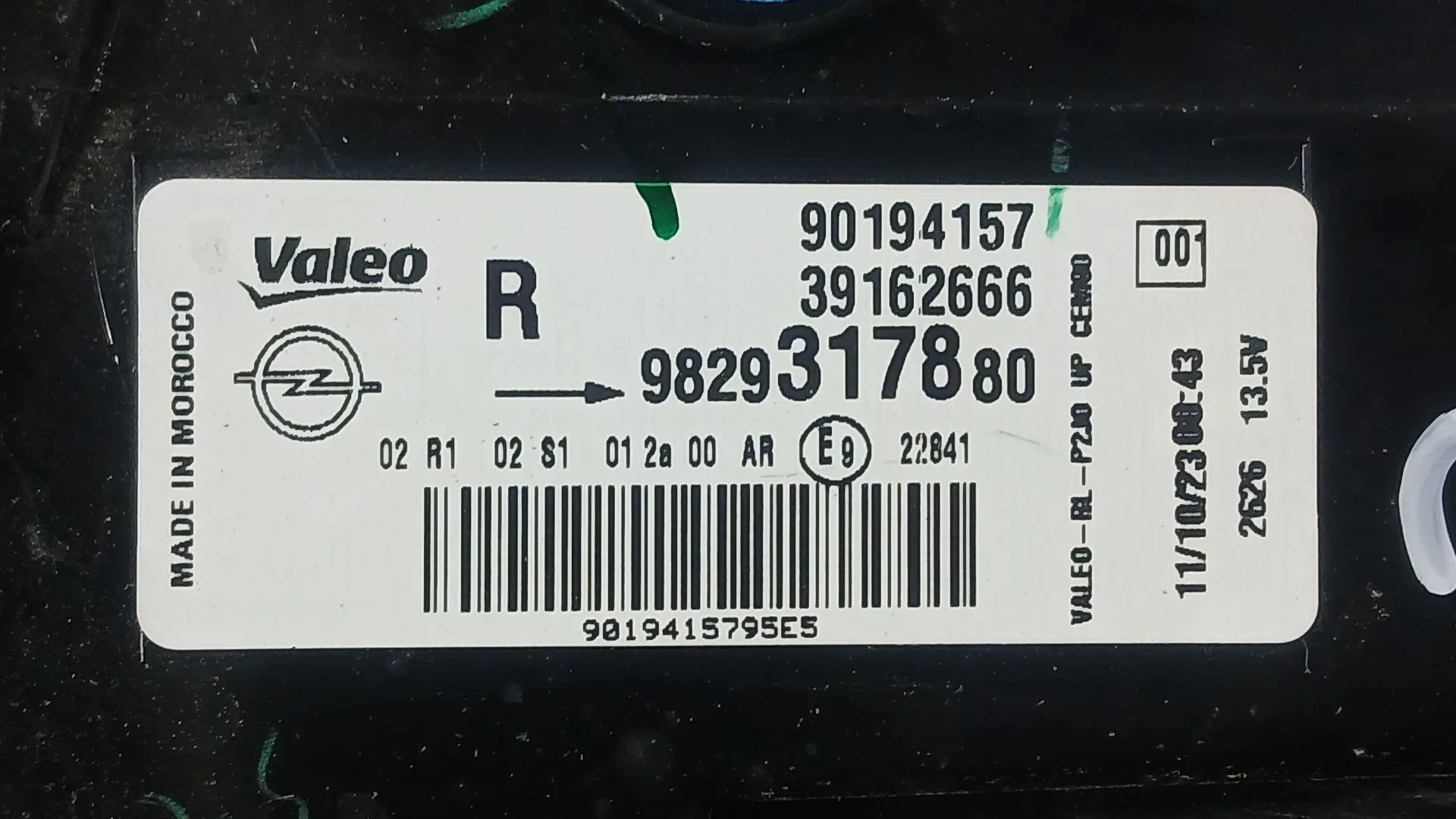 Piloto Trasero Derecho Exterior para Opel Corsa F (P2Jo)