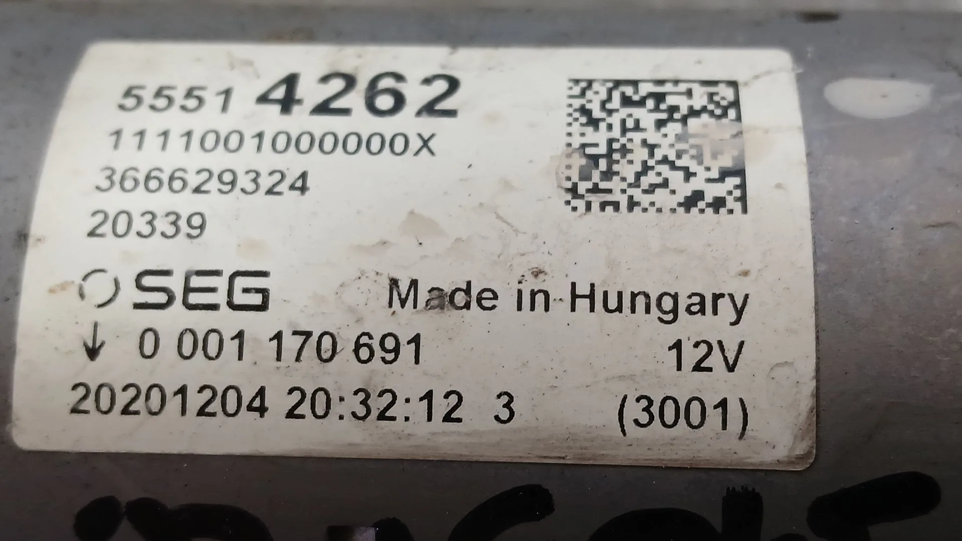 Motor Arranque para Opel Astra K (B16)