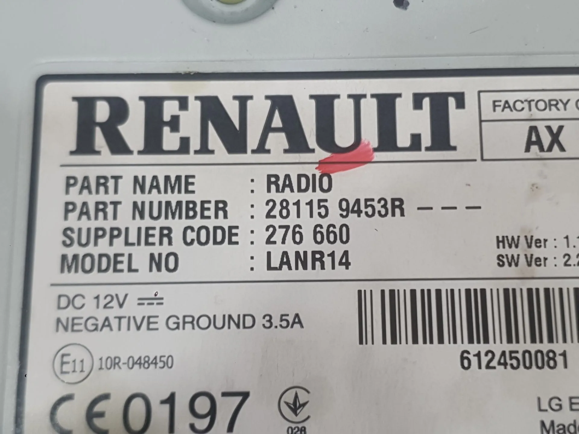 Sistema Audio / Radio para Renault Megane Iv Hatchback (B9A/M/N_)