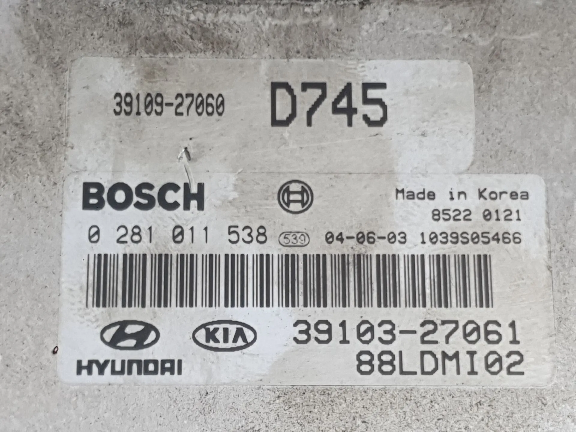 Centralita Motor Uce para Kia Cerato I Hatchback (Ld)