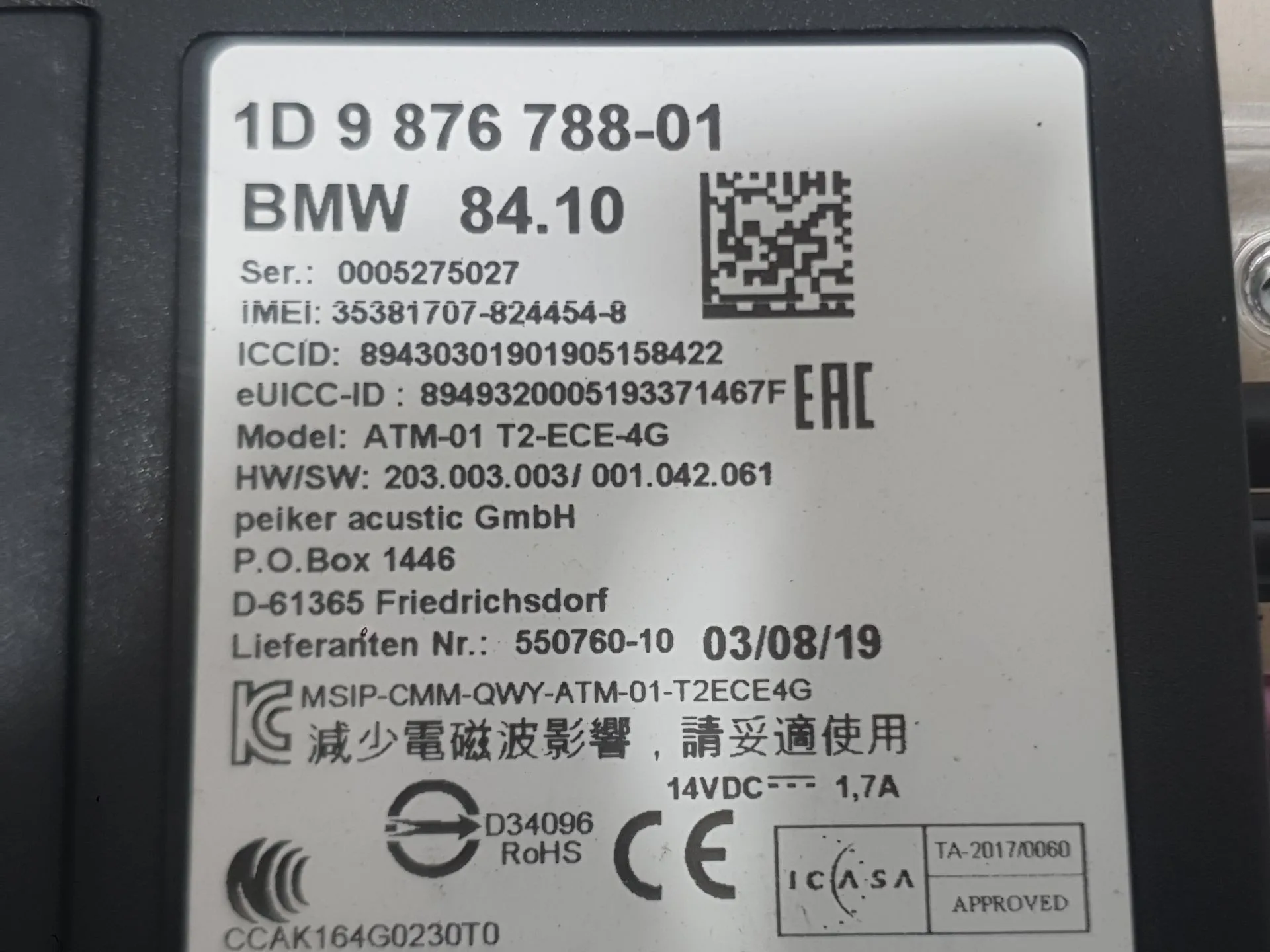 Modulo Electronico para Bmw I3 (I01)