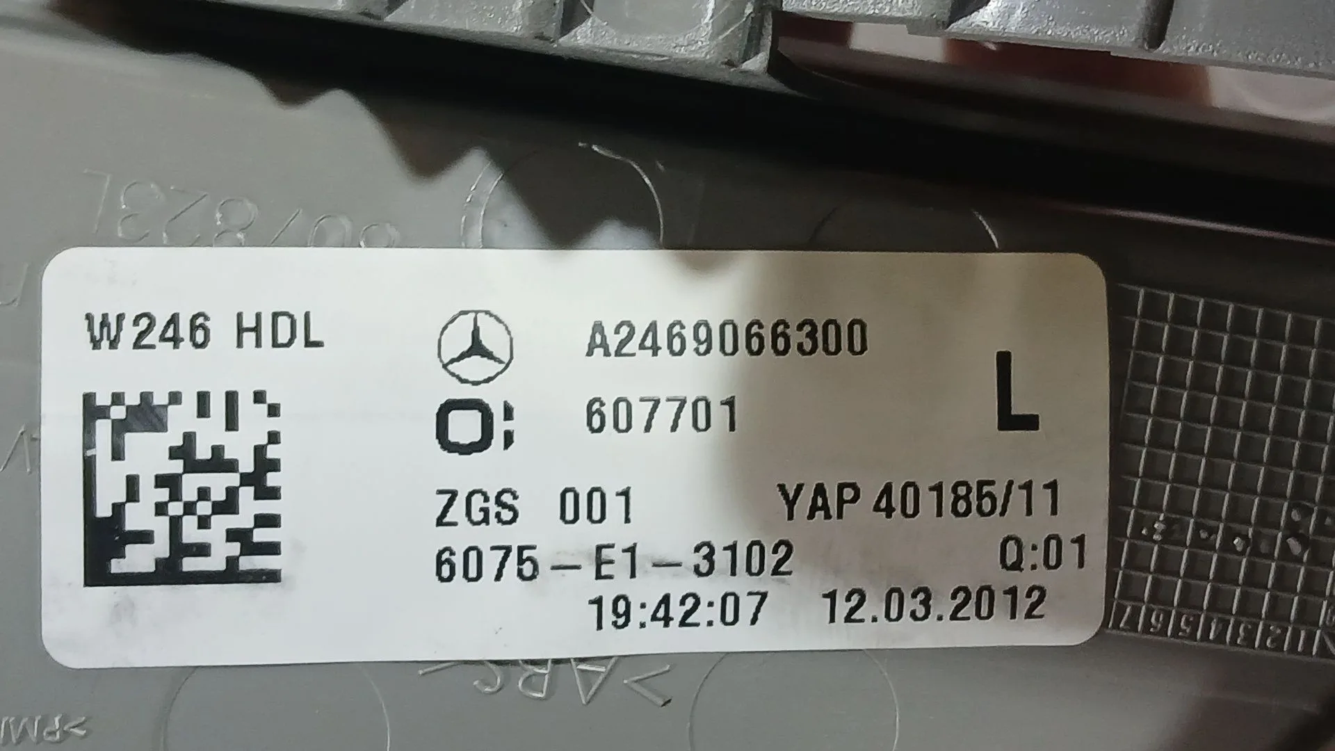 Piloto Trasero Izquierdo Interior para Mercedes-Benz Clase B Sports Tourer (W246, W242)