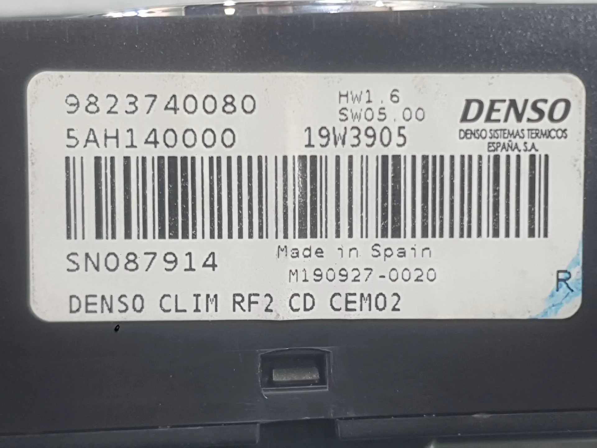Mando Climatizador para Citroën C-Elysee (Dd_)