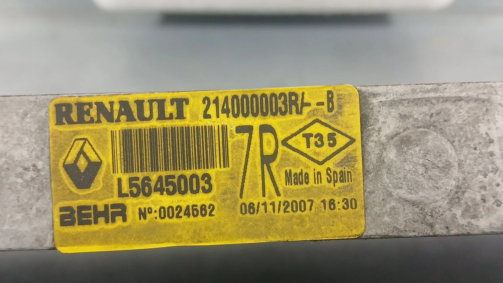 Radiador Agua para Renault Laguna Iii (Bt0/1)