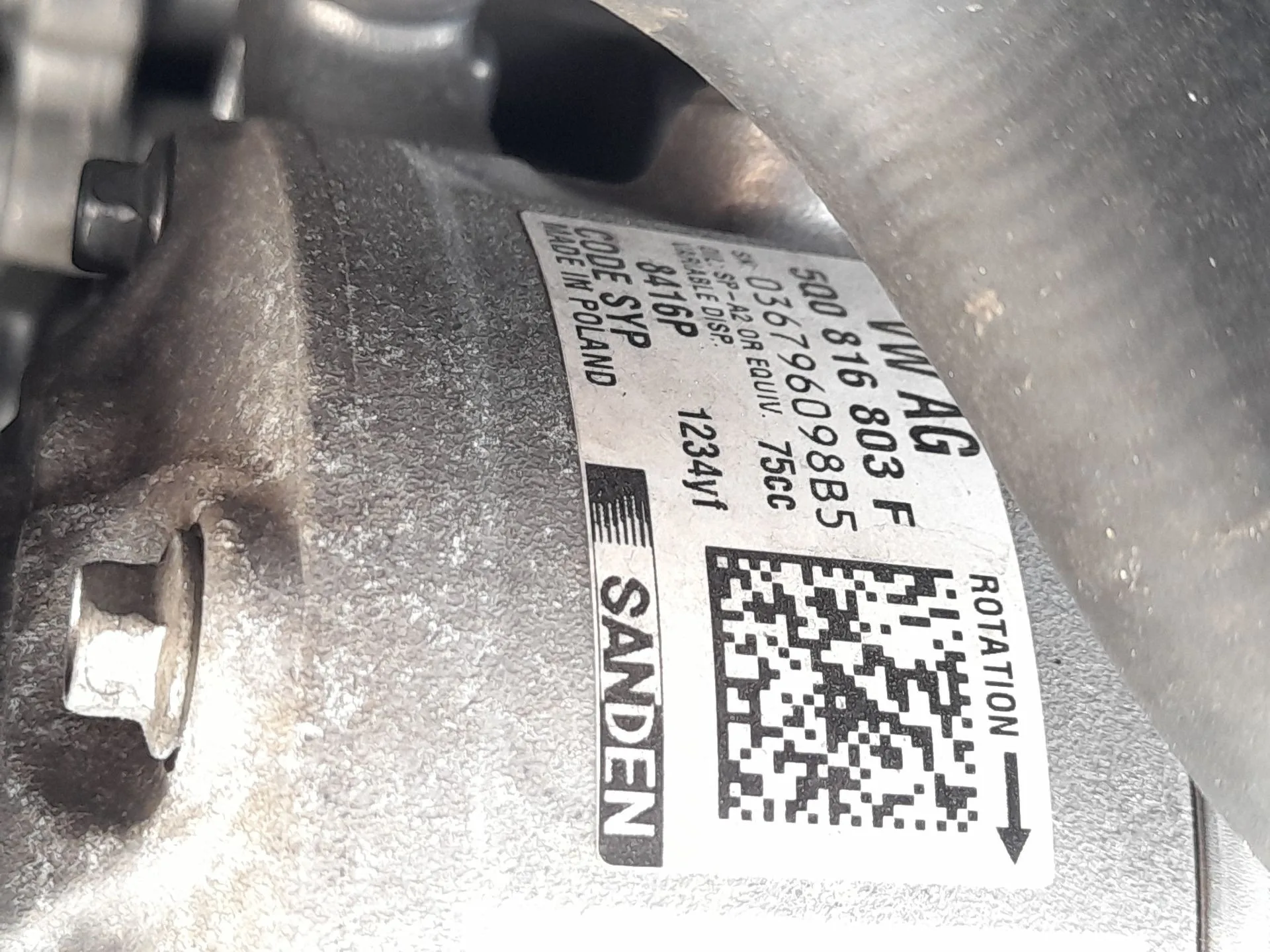 Compresor Aire Acondicionado para Volkswagen Tiguan (Ad1, Ax1)