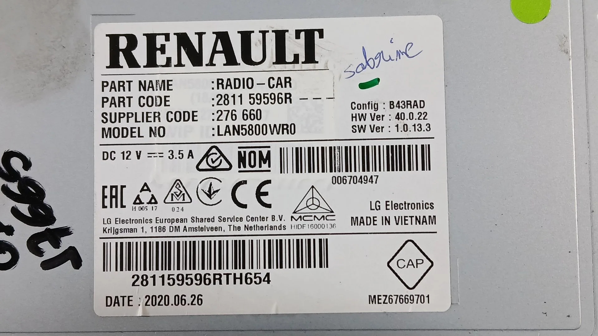 Sistema Navegacion Gps para Dacia Sandero Ii (B8_)