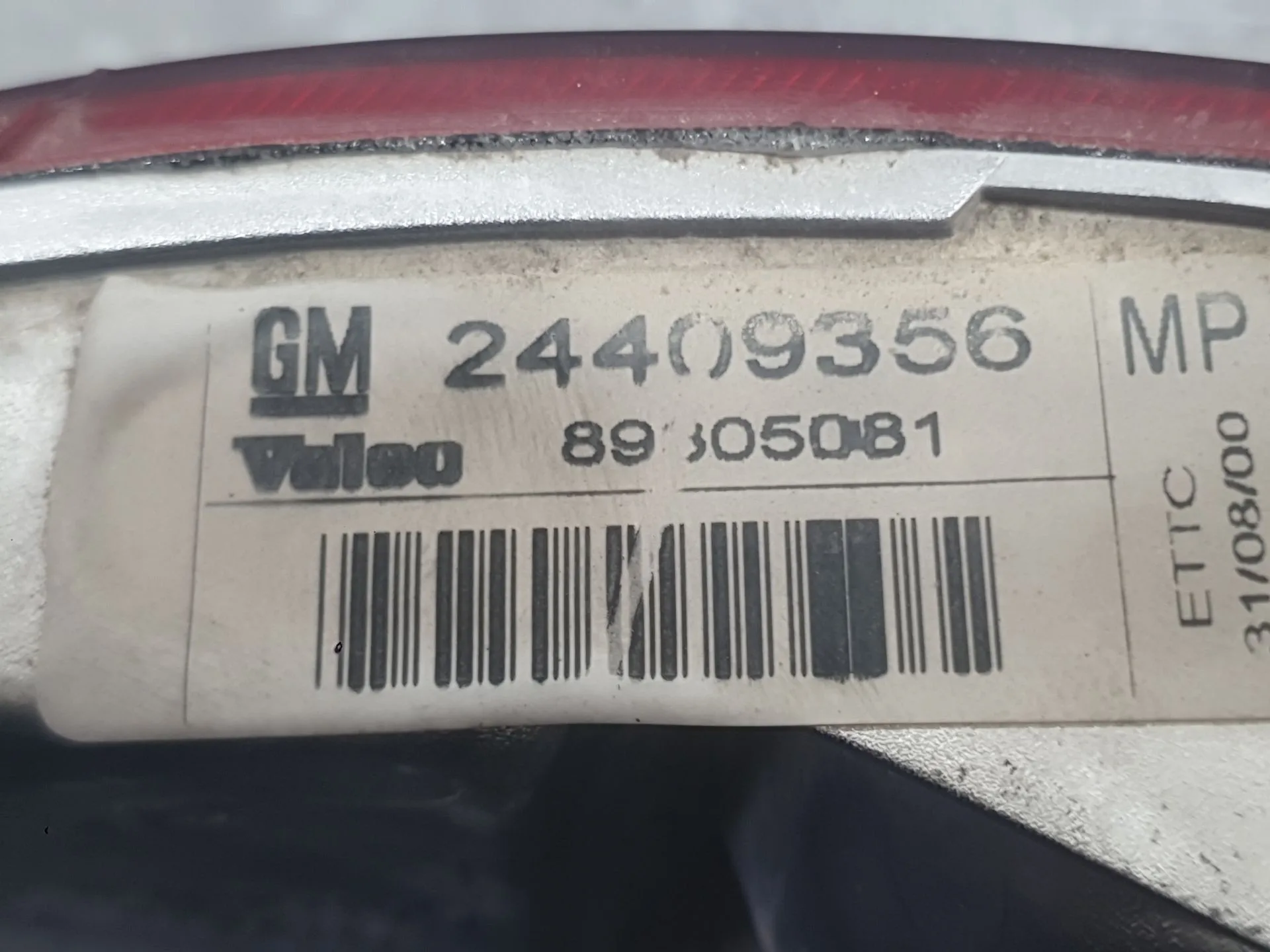 Piloto Trasero Derecho Paragolpes para Opel Corsa C (X01)