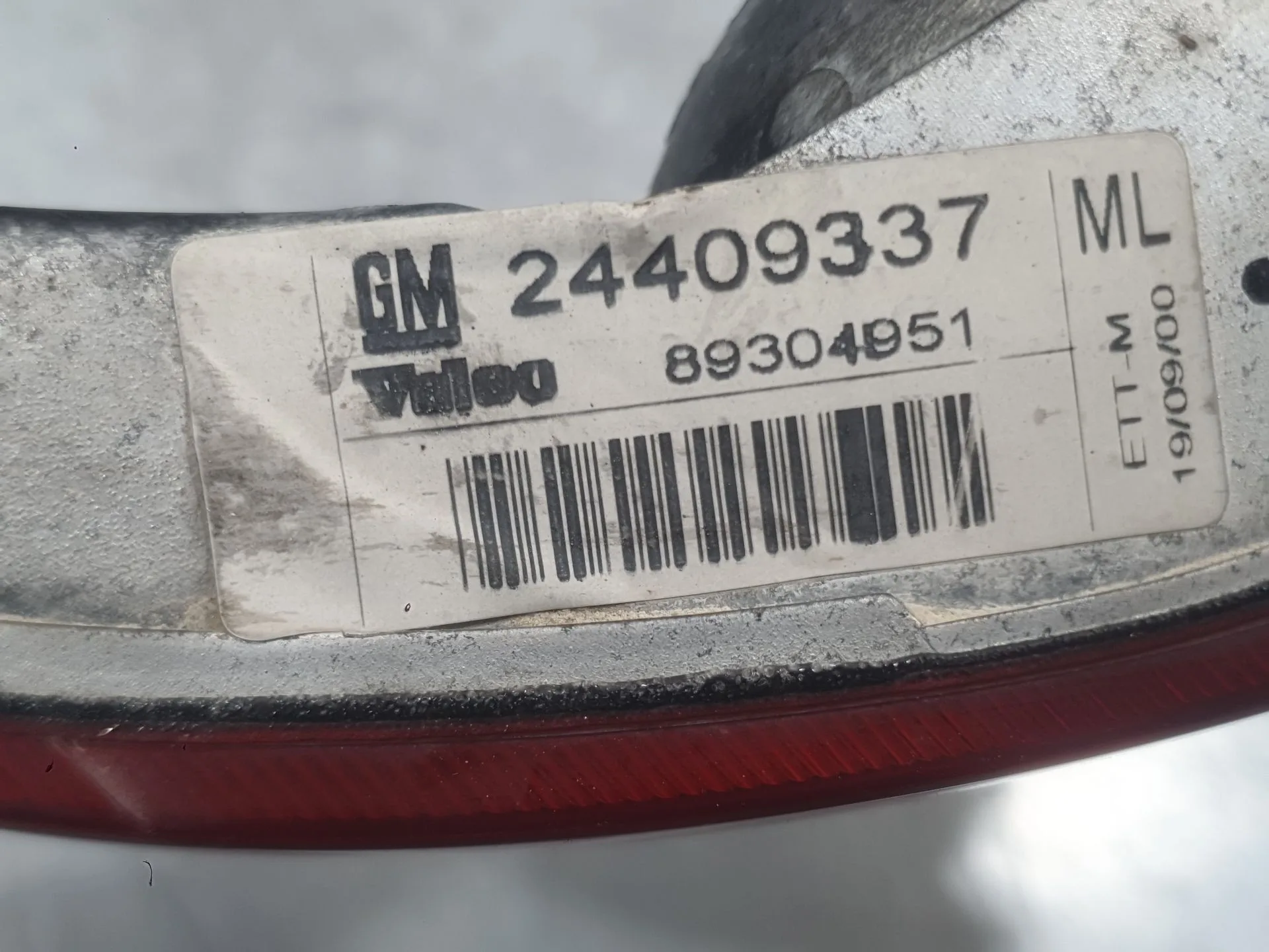 Piloto Trasero Izquierdo Paragolpes para Opel Corsa C (X01)
