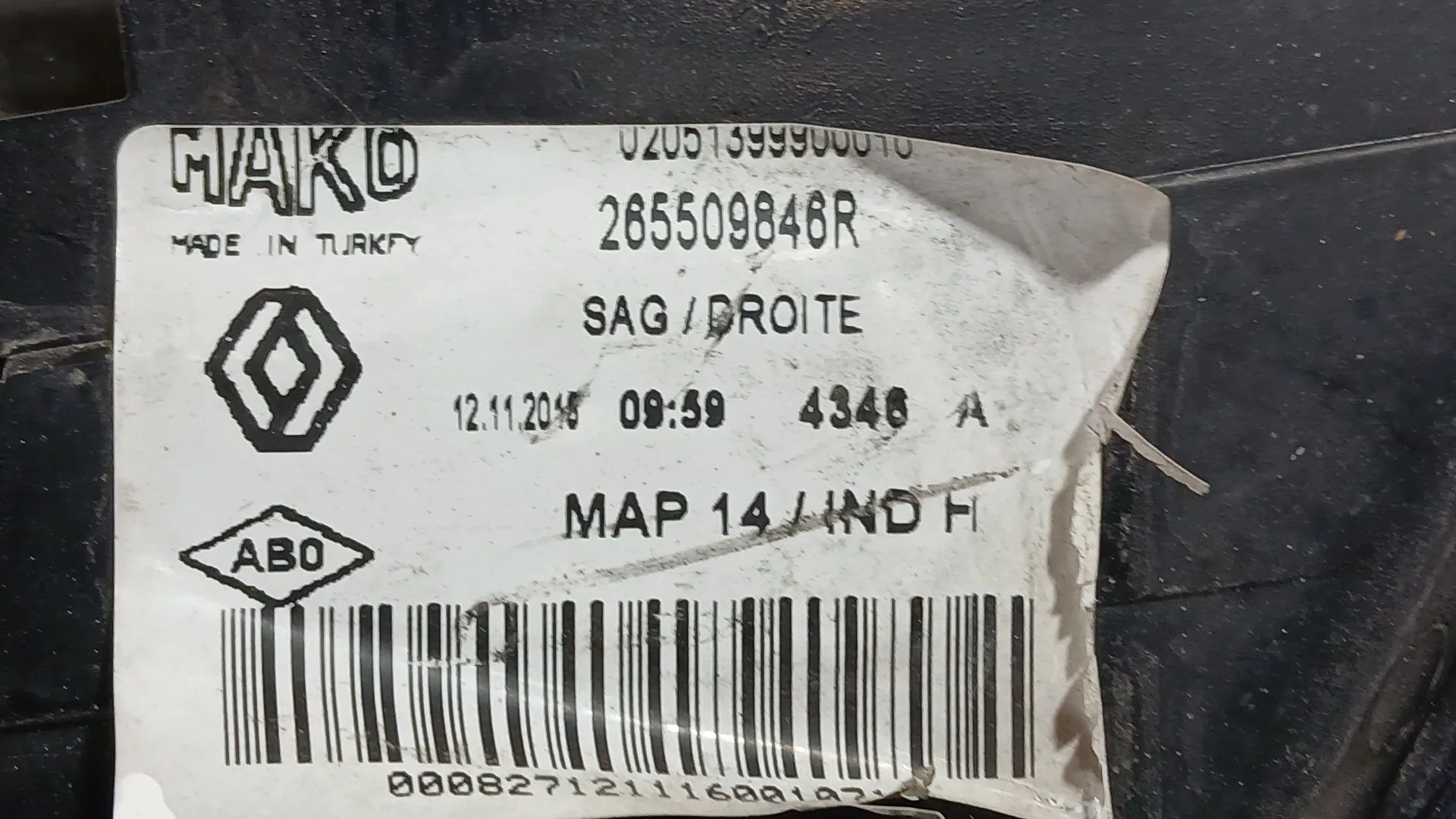 Piloto Trasero Derecho Exterior para Renault Clio Iv (Bh_)