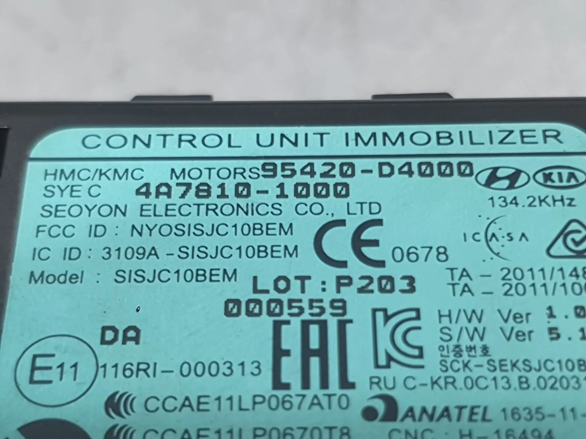 Modulo Electronico para Kia Stonic (Yb)