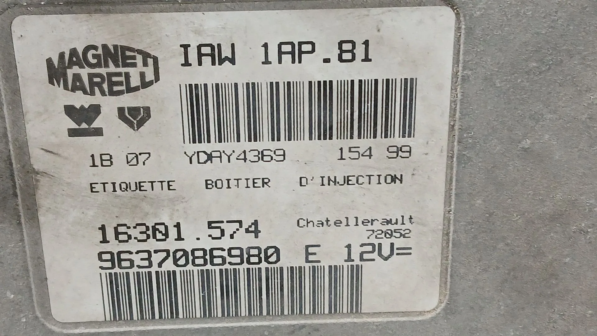 Centralita Motor Uce para Peugeot 206 Hatchback (2A/C)