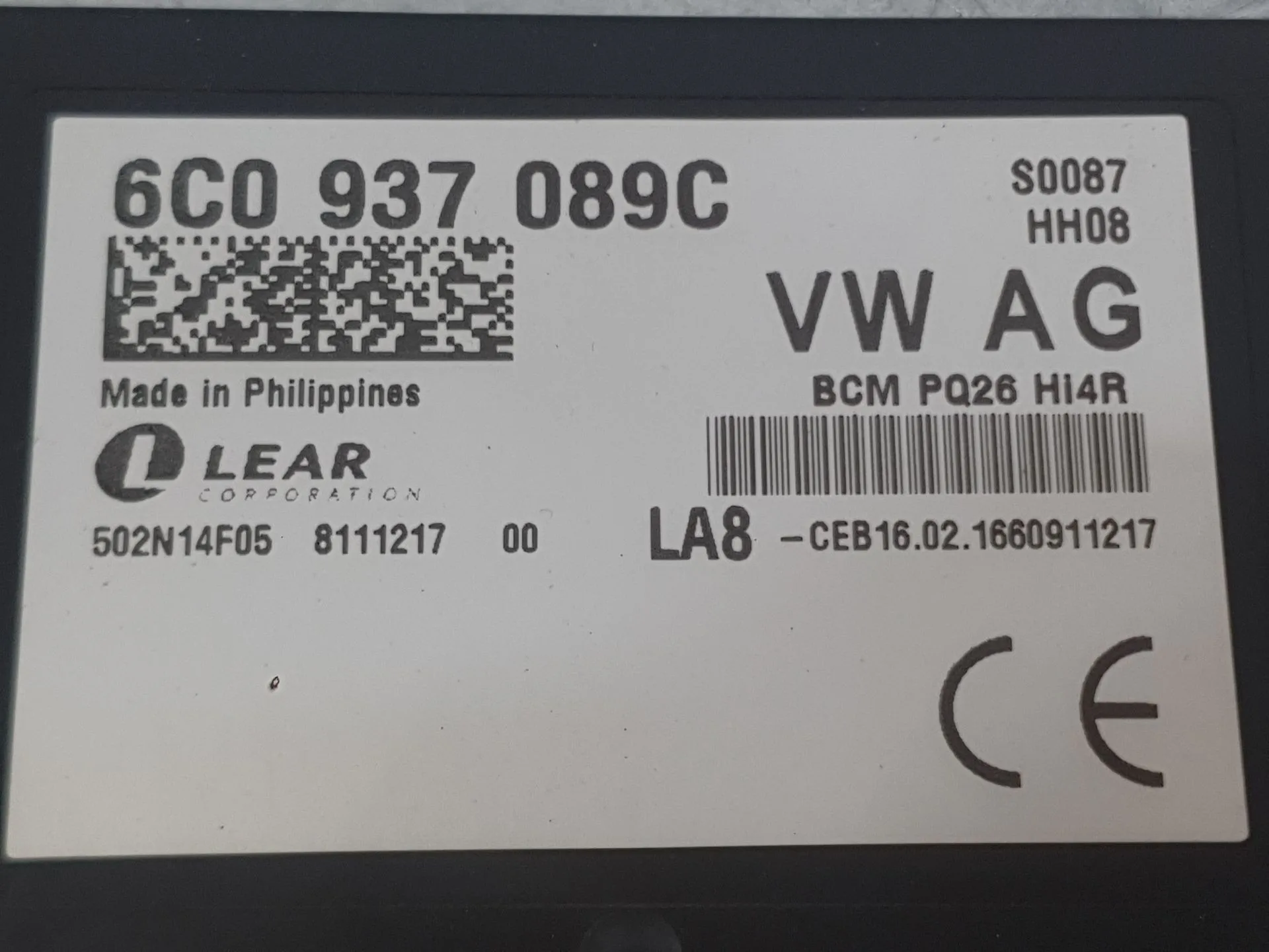 Modulo Electronico para Skoda Rapid Spaceback (Nh1)