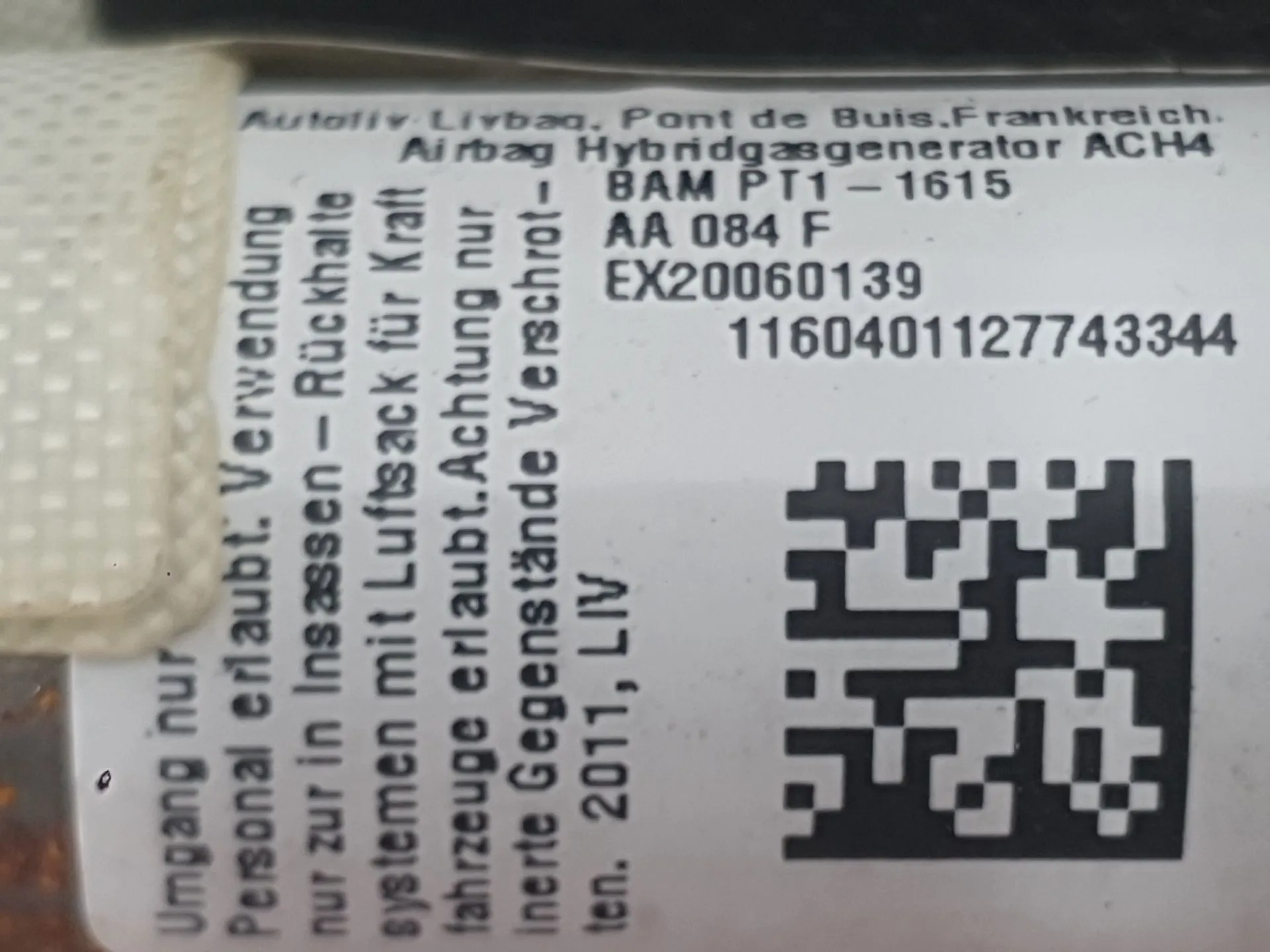Airbag Cortina Delantero Izquierdo para Peugeot 508 I (8D_)