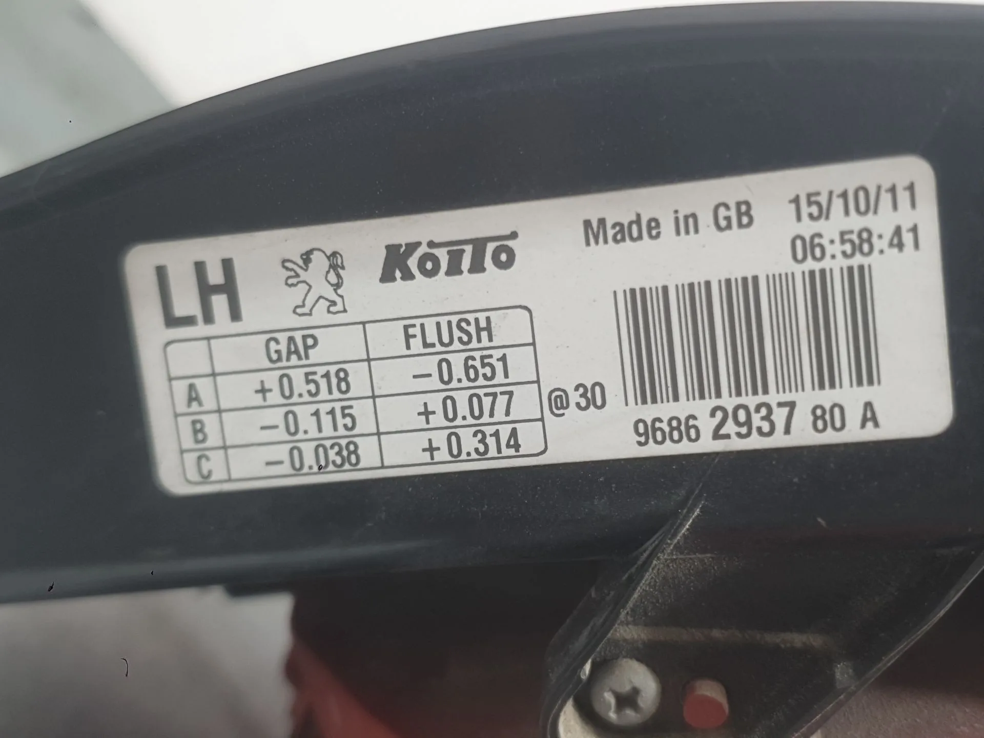 Piloto Trasero Izquierdo para Peugeot 508 I (8D_)
