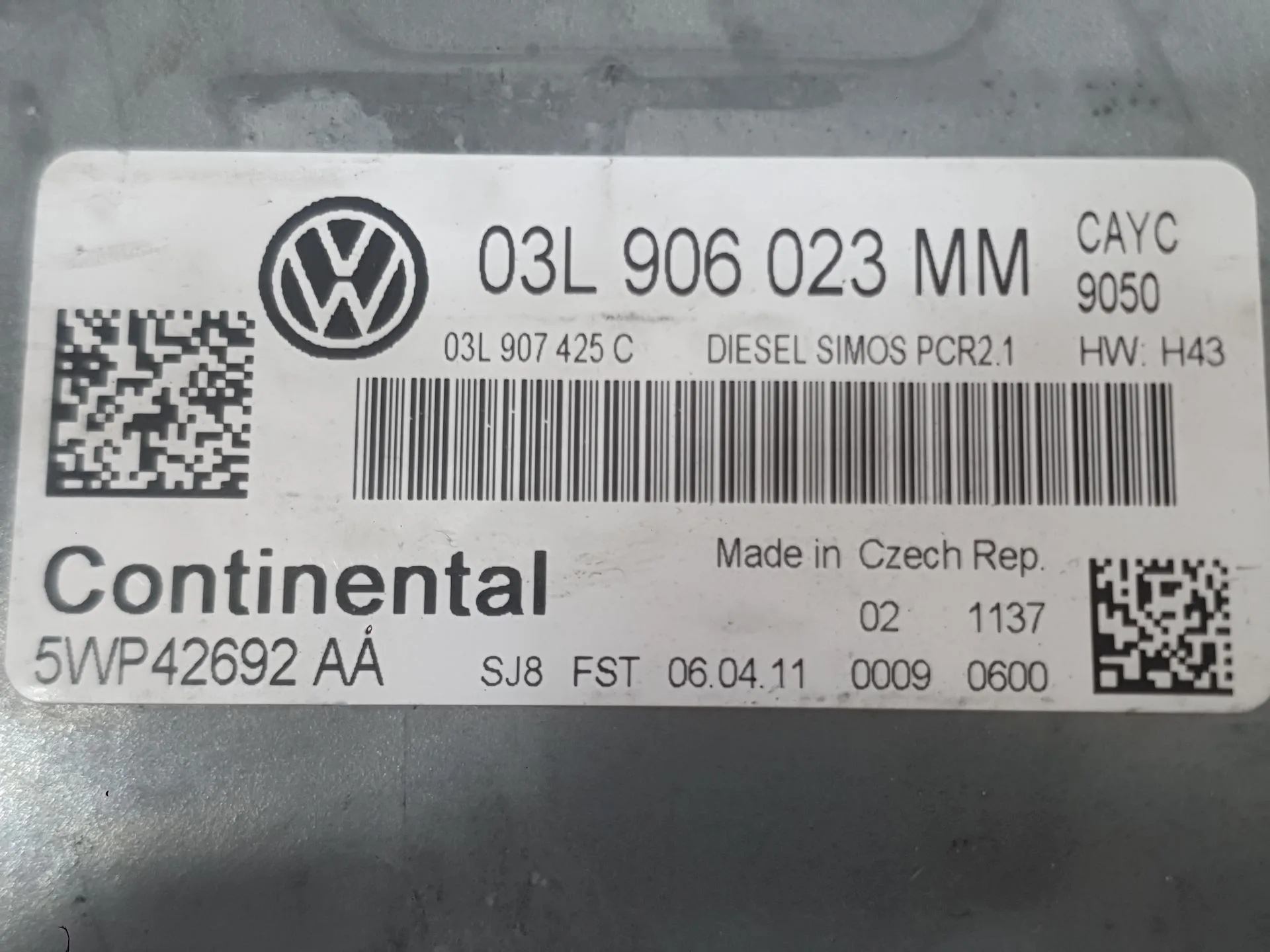 Centralita Motor Uce para Volkswagen Golf Vi (5K1)