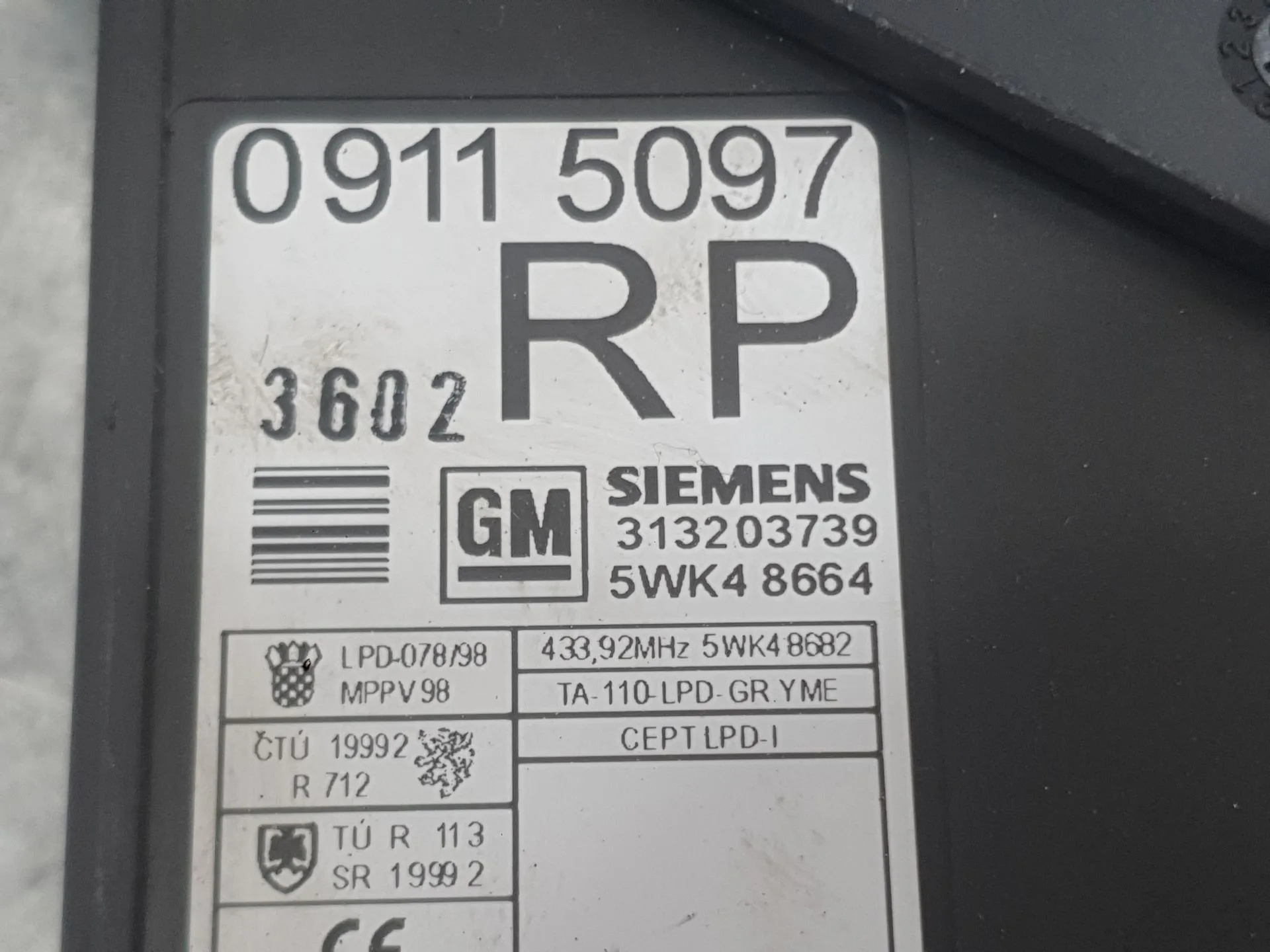Modulo Electronico para Opel Corsa C (X01)
