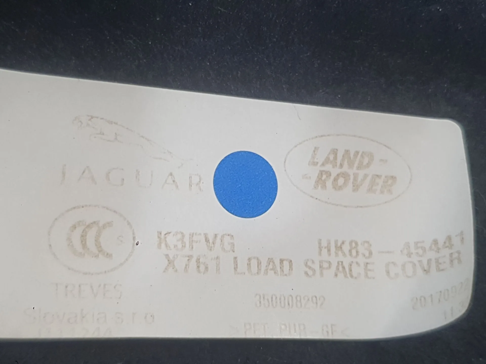 Bandeja Trasera para Jaguar F-Pace (X761)