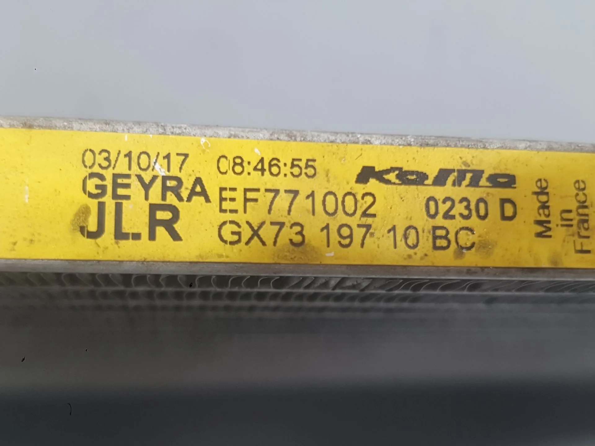 Condensador / Radiador Aire Acondicionado para Jaguar F-Pace (X761)