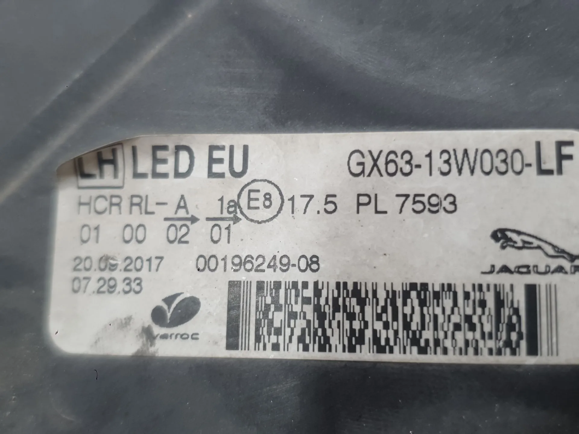 Faro Izquierdo para Jaguar F-Pace (X761)