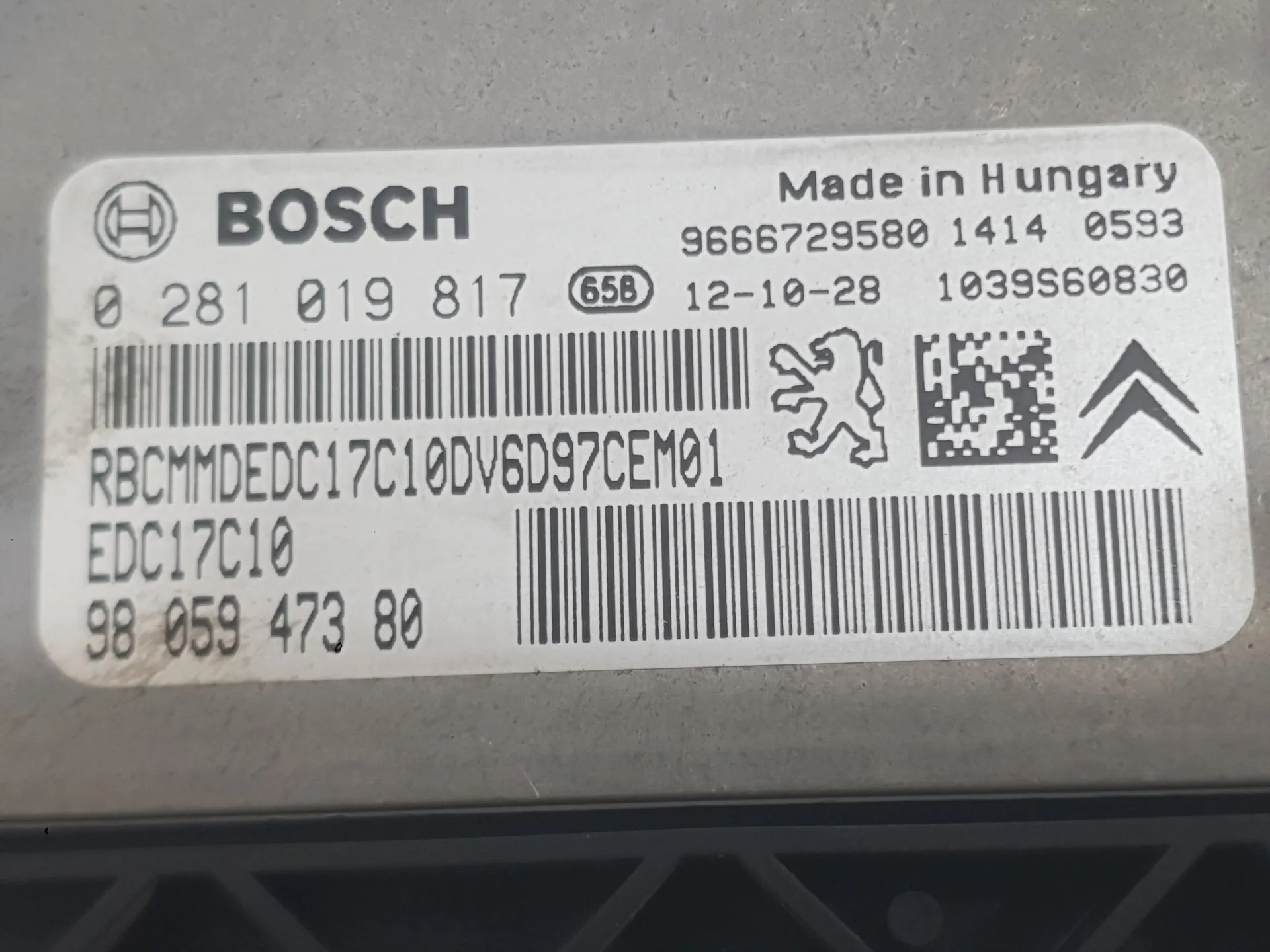 Centralita Motor Uce para Peugeot 308 I (4A_, 4C_)
