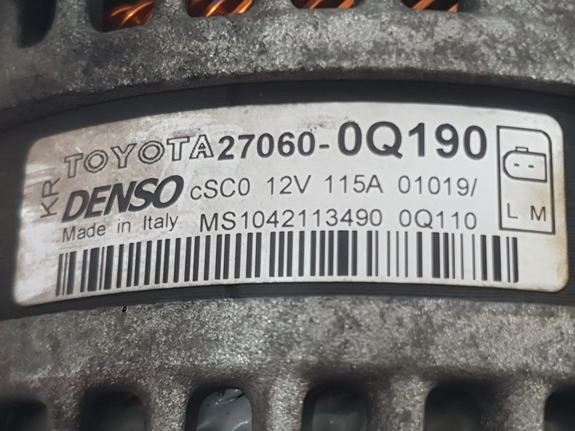 Alternador para Toyota Aygo (_B4_)