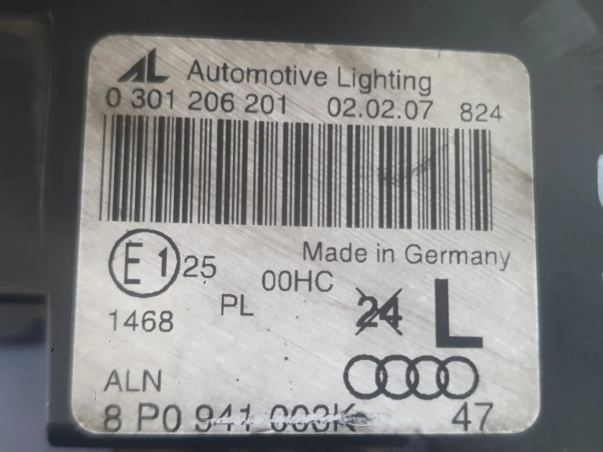 Faro Izquierdo para Audi A3 Sportback (8Pa)