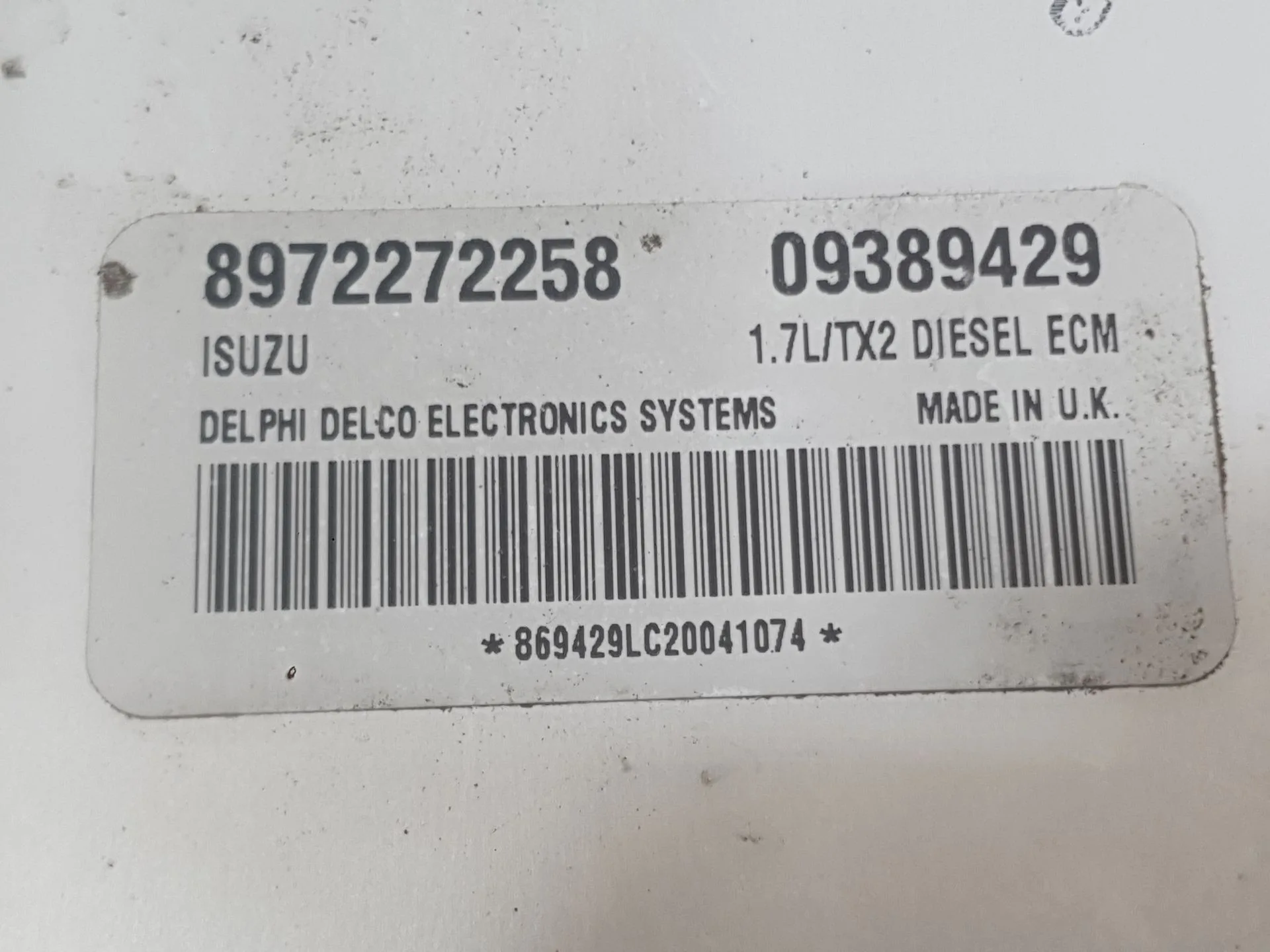 Centralita Motor Uce para Opel Corsa C (X01)