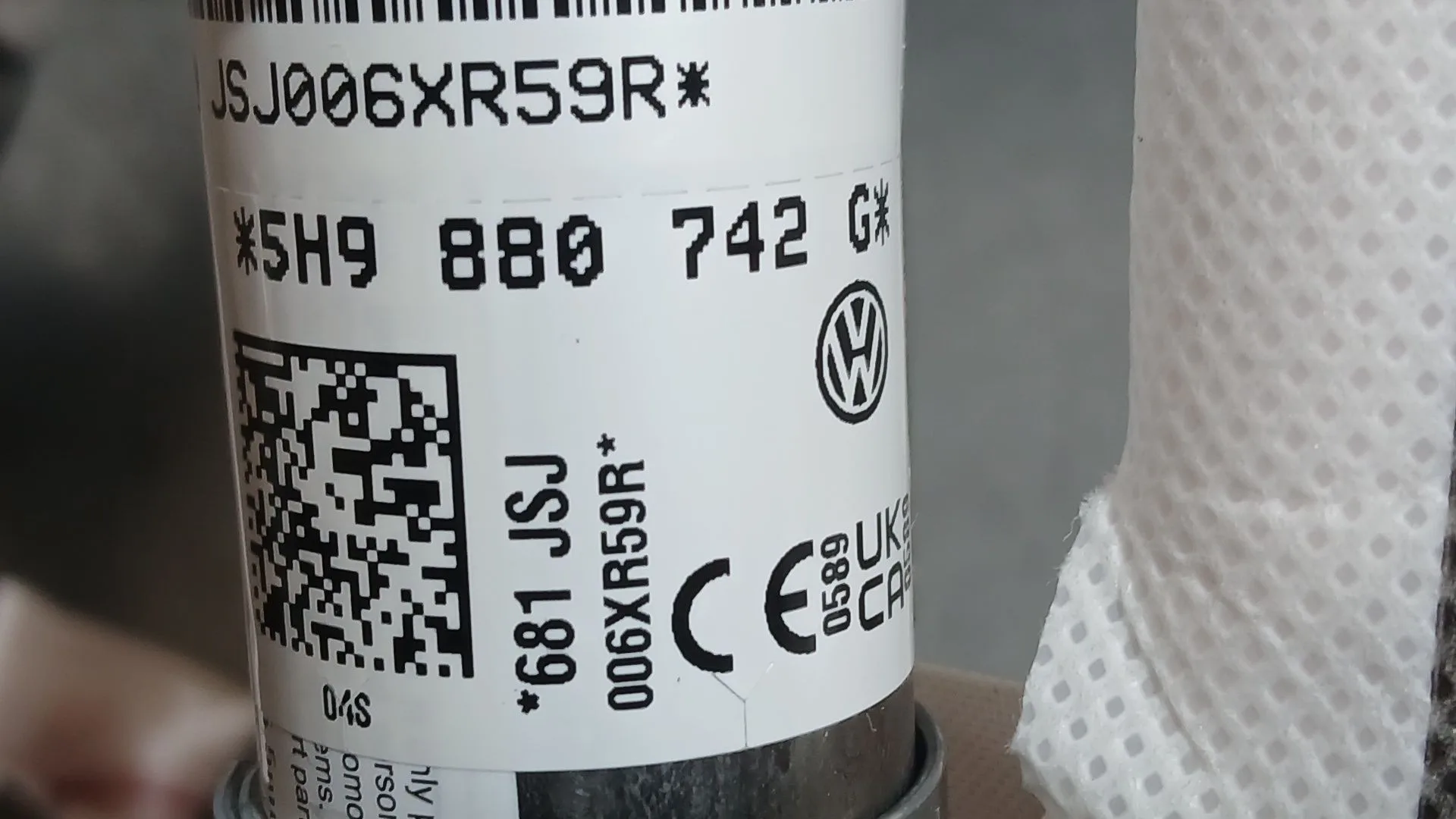 Airbag Cortina Delantero Derecho para Volkswagen Golf Viii Variant (Cg5, Db5)